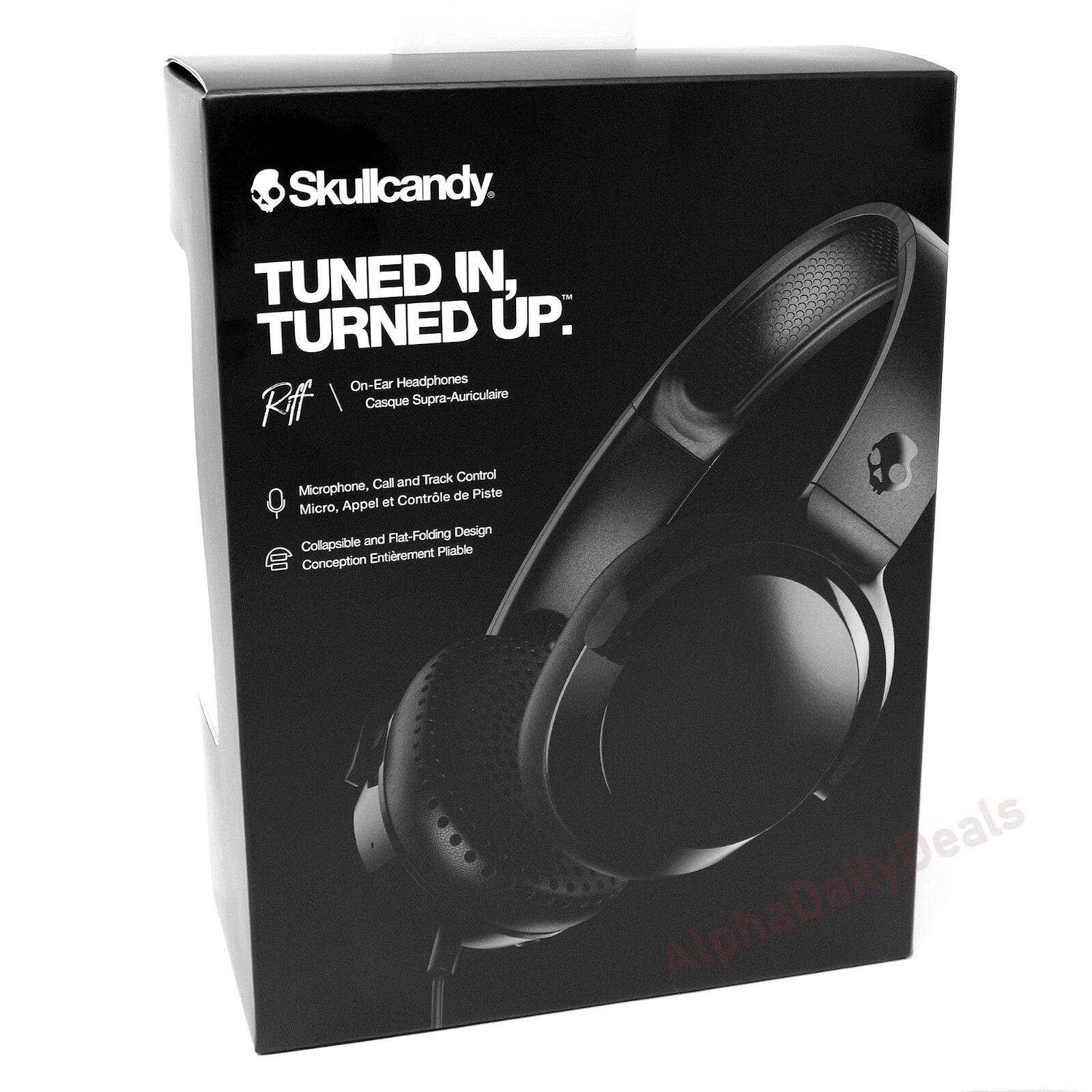 NEW Skullcandy Riff Wired On Ear Headphones with Mic Black NEW Skullcandy Riff Wired On Ear Headphones with Mic Black