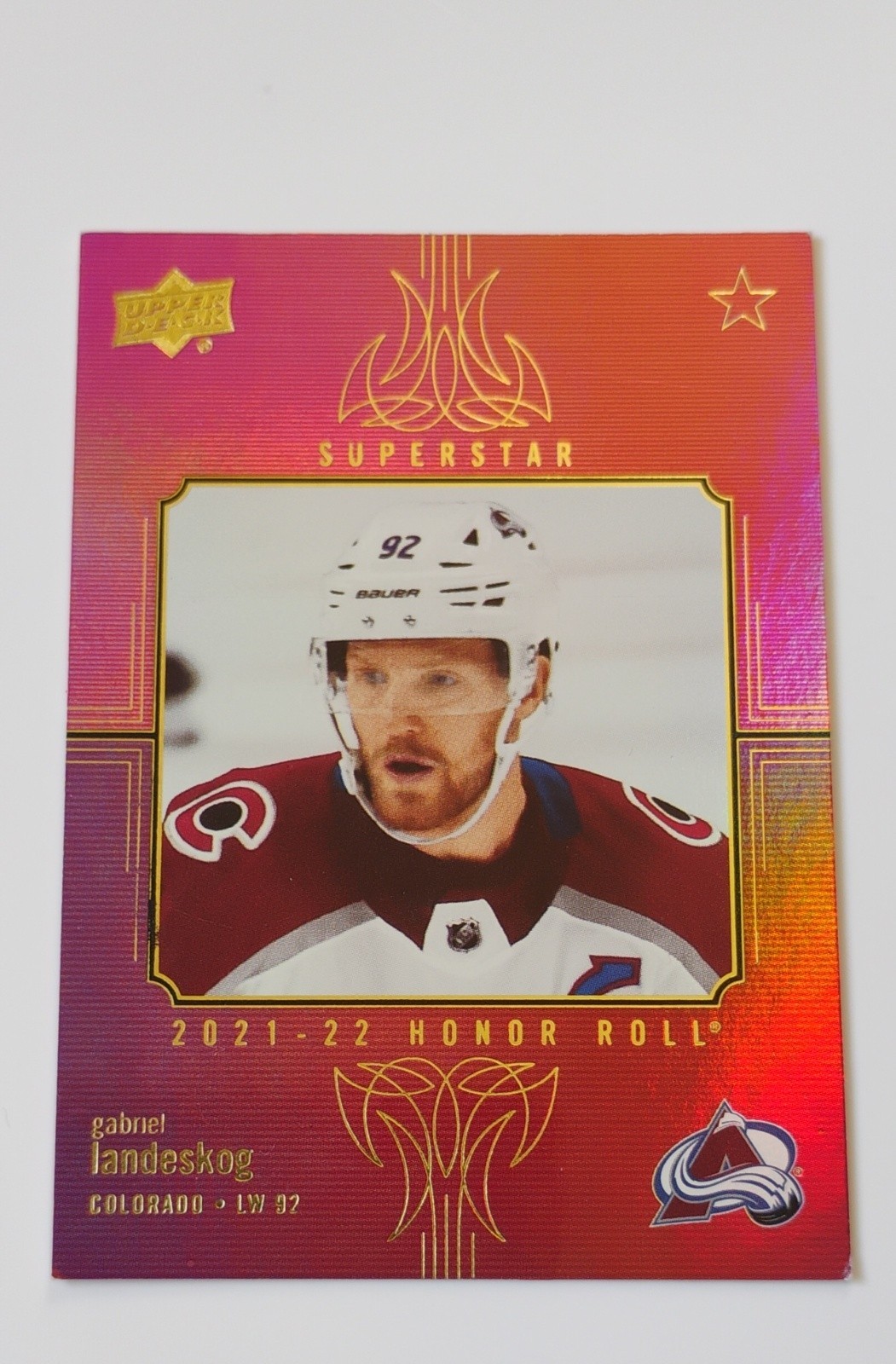 2021-22 Upper Deck Series 2 - Honor Roll Gabriel Landeskog #HR-85 Red Rainbow