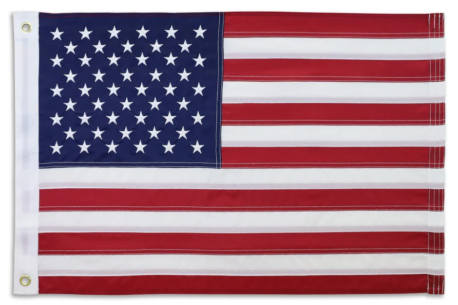 Embroidered USA 18x27in Grommeted Indoor Outdoor American US Flag