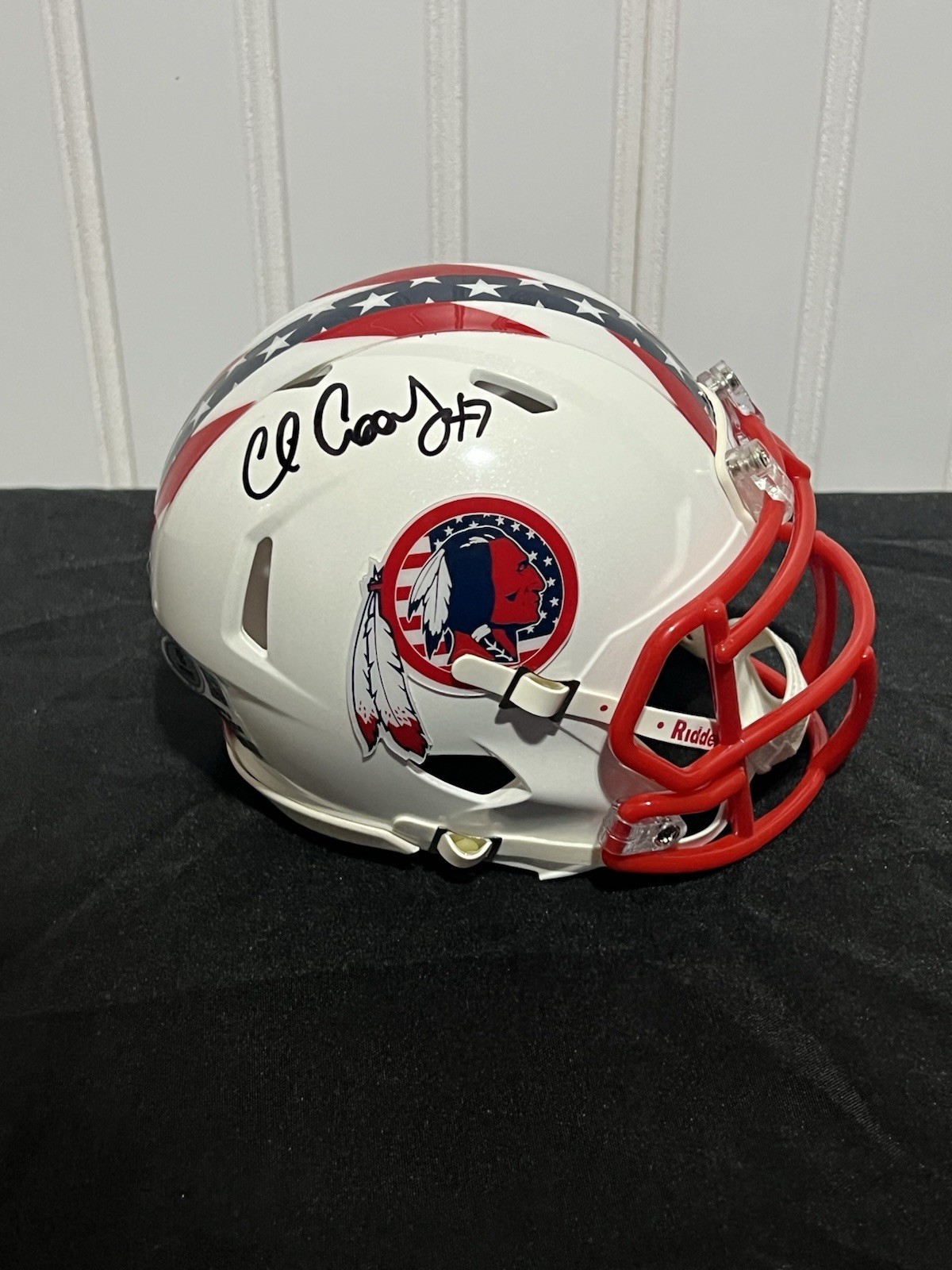 Chris Cooley Signed Custom Washington Redskins Mini Helmet Beckett