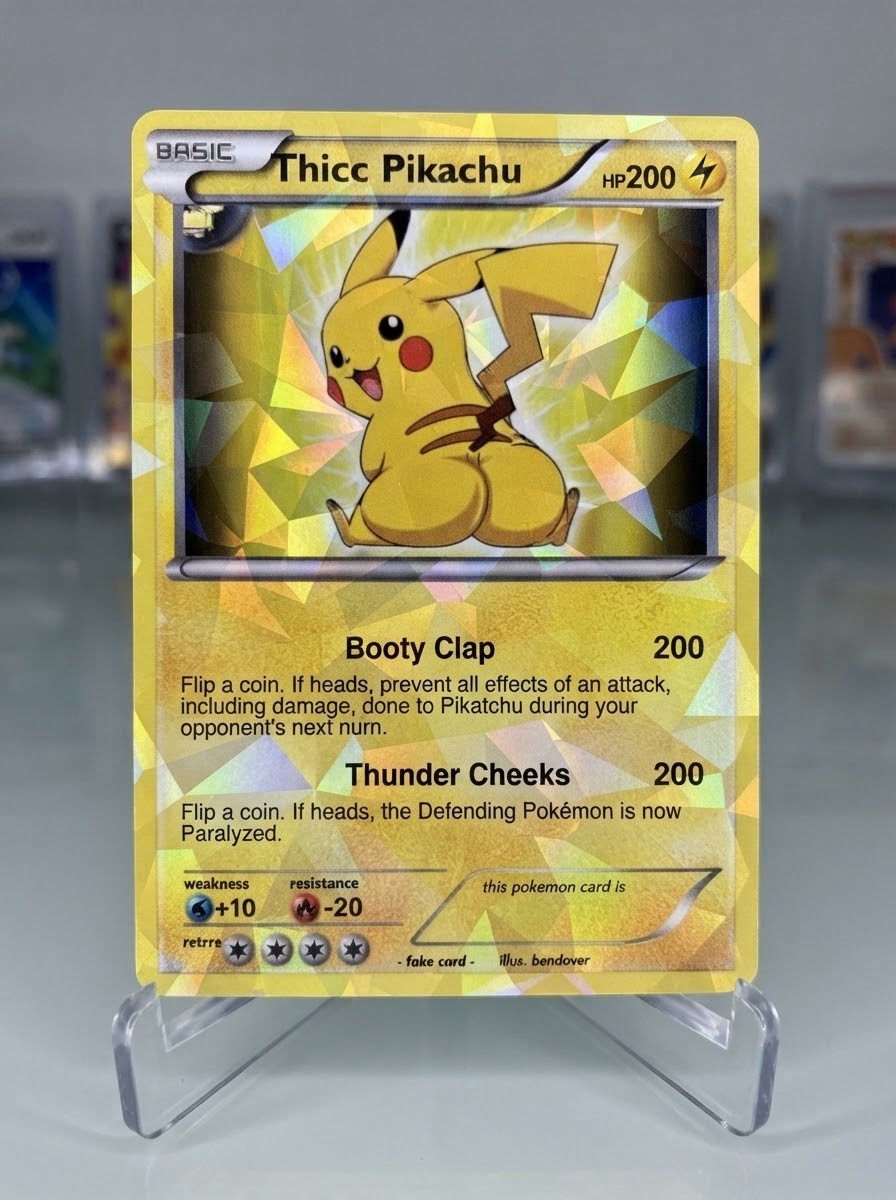 Thicc Pikachu Holographic for Gift / Display