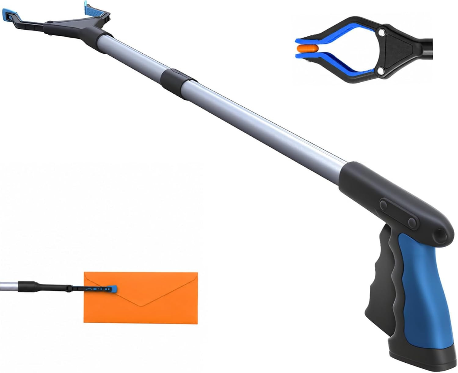 Fitplus 2024 Upgrade Powergrip T9, Grabber Reacher Tool, Wide Jaw, Foldable
