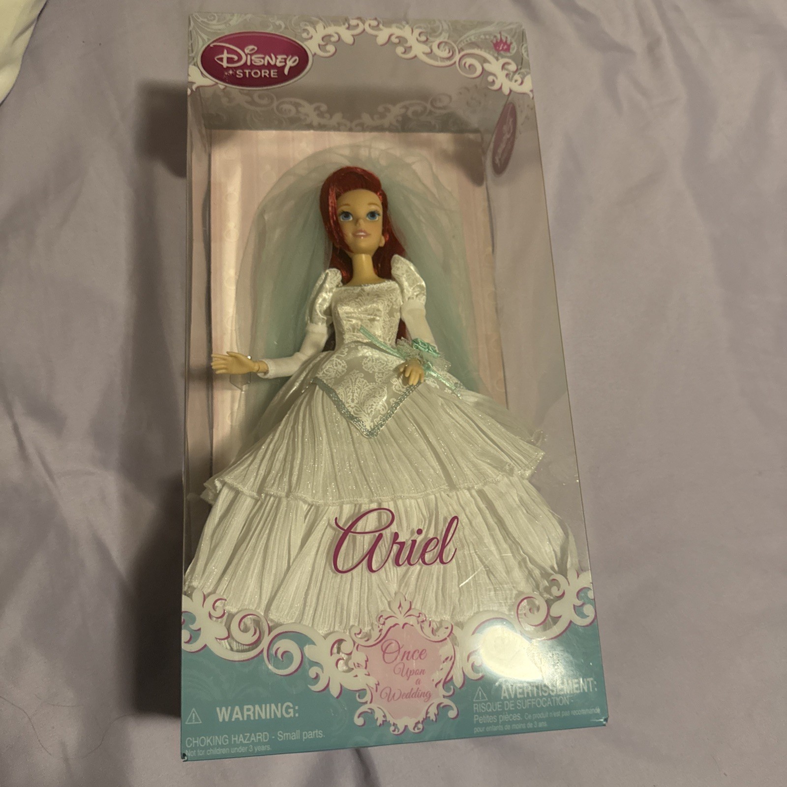 Rare Disney Store Little Mermaid Once Upon A Wedding Ariel Bride Doll