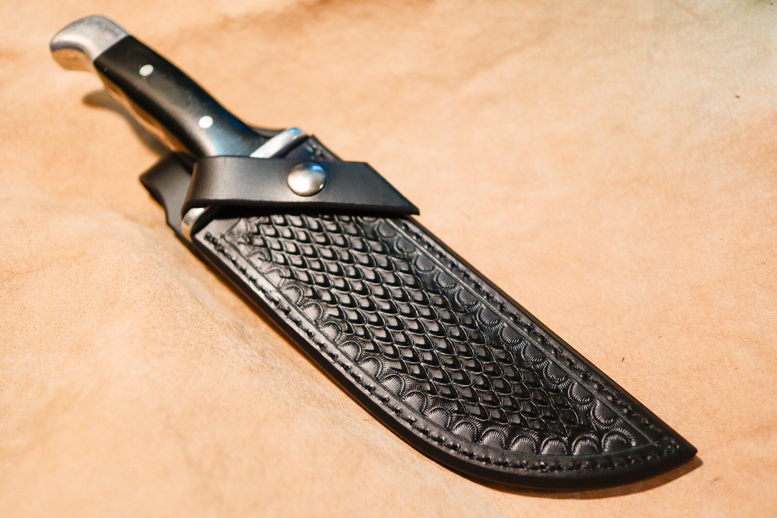 Custom Leather Sheath for Buck 124 Custom Leather Sheath for Buck 124