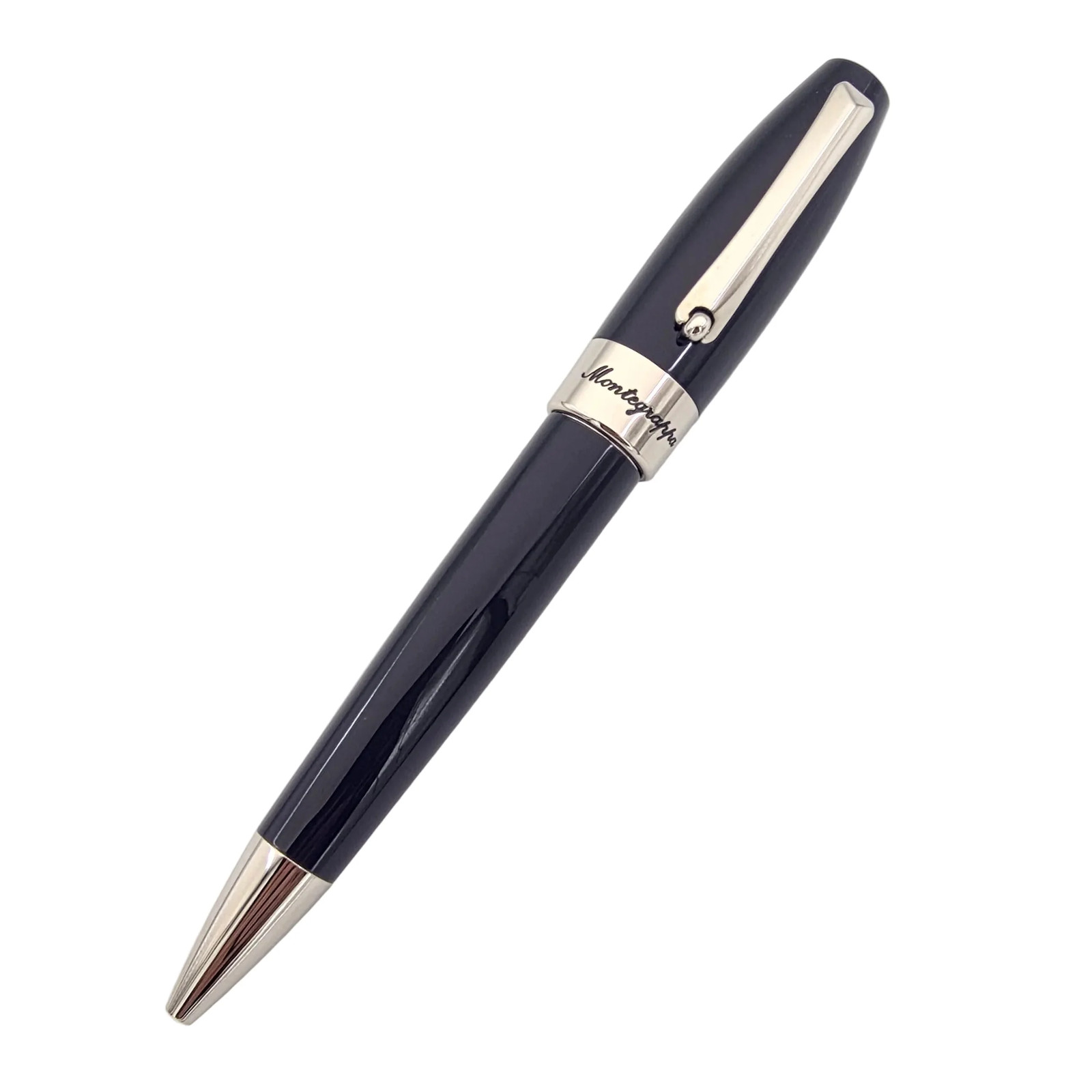 Montegrappa Blue and Palladium Fortuna Ballpoint Pen Montegrappa Blue and Palladium Fortuna Ballpoint Pen