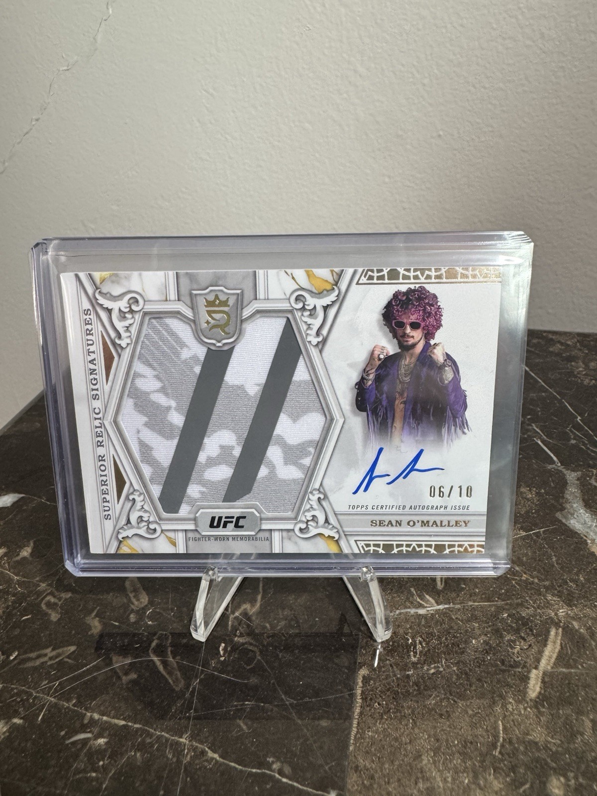 2024 Topps Royalty UFC Superior Relic Sean O\'Malley 06/10 Autograph
