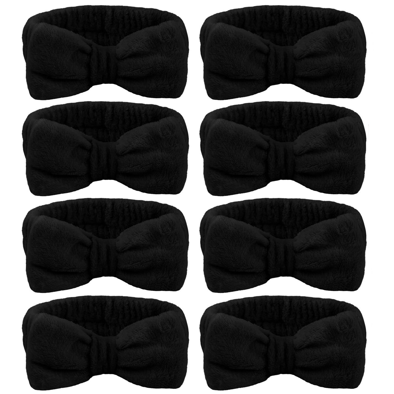 Ondder Black Spa Headband for Women and Girls - 1 Count (Pack of 8), Ondder Black Spa Headband for Women and Girls - 1 Count (Pack of 8),