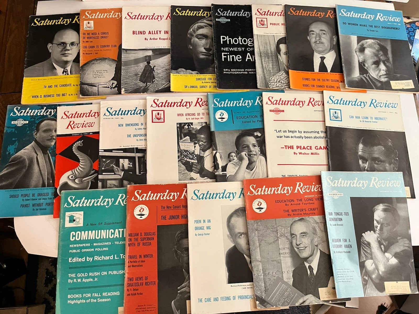 SATURDAY REVIEW MAGAZINE 20 Issue Lot All 1960 April-November Good Condition