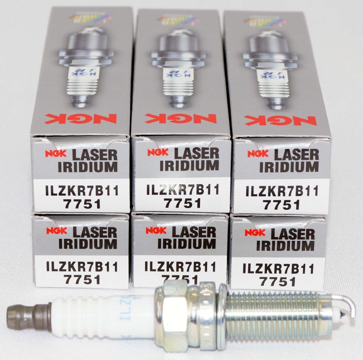 Set of 6 NGK 7751 Genuine Authentic Laser Iridium and Platinum Spark Plugs Set of 6 NGK 7751 Genuine Authentic Laser Iridium and Platinum Spark Plugs