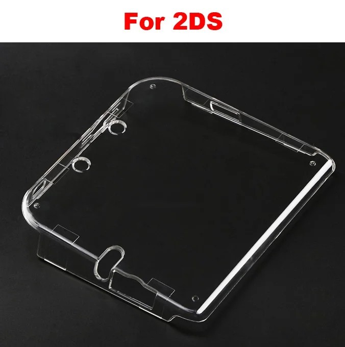 1pc Clear Protective Case Cover Hard Shell Skin+Anti Dust Film for 2DS Nintendo