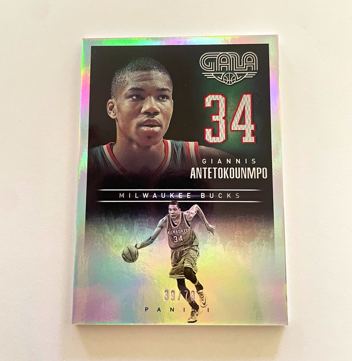 Panini 2014-15 Gala Giannis Antetokounmpo Bucks #83 Serial Numbered /79 Panini 2014-15 Gala Giannis Antetokounmpo Bucks #83 Serial Numbered /79