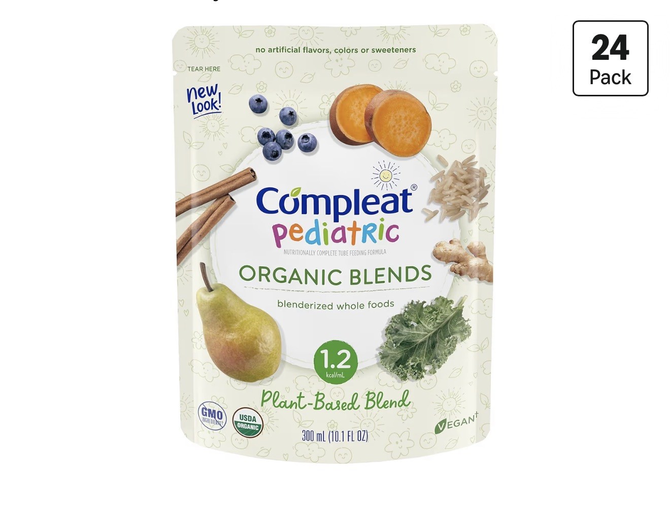 Compleat Pediatric Organic Blends Plant Base Tube Feeding qt. 24 EXP.Jan2027