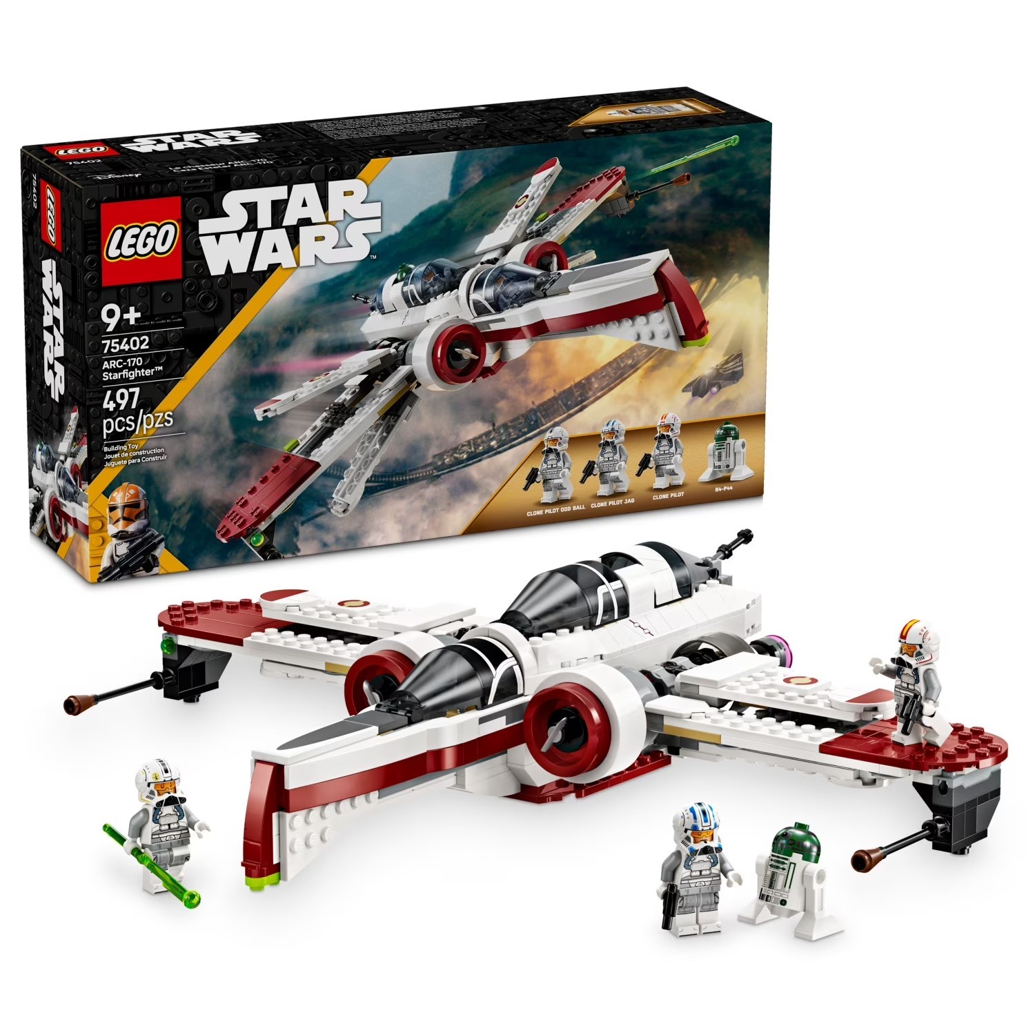 LEGO Star Wars ARC-170 Starfighter 75402 Building Toy Set Minifigures Spaceship