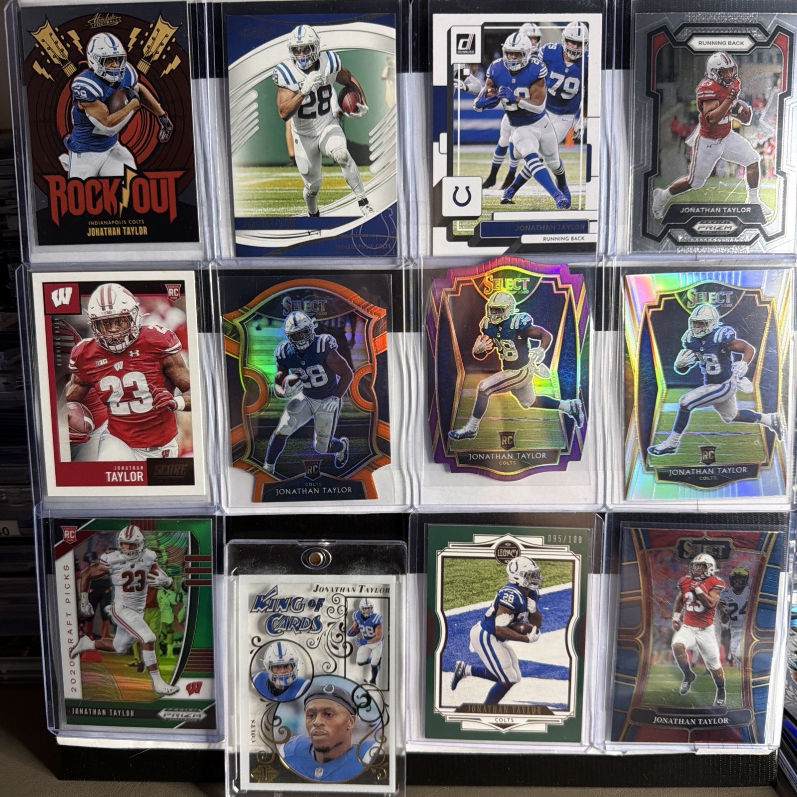 HUGE Jonathan Taylor 12 Card Lot RC Select #95/100 Indianapolis Colts Badgers RB HUGE Jonathan Taylor 12 Card Lot RC Select #95/100 Indianapolis Colts Badgers RB