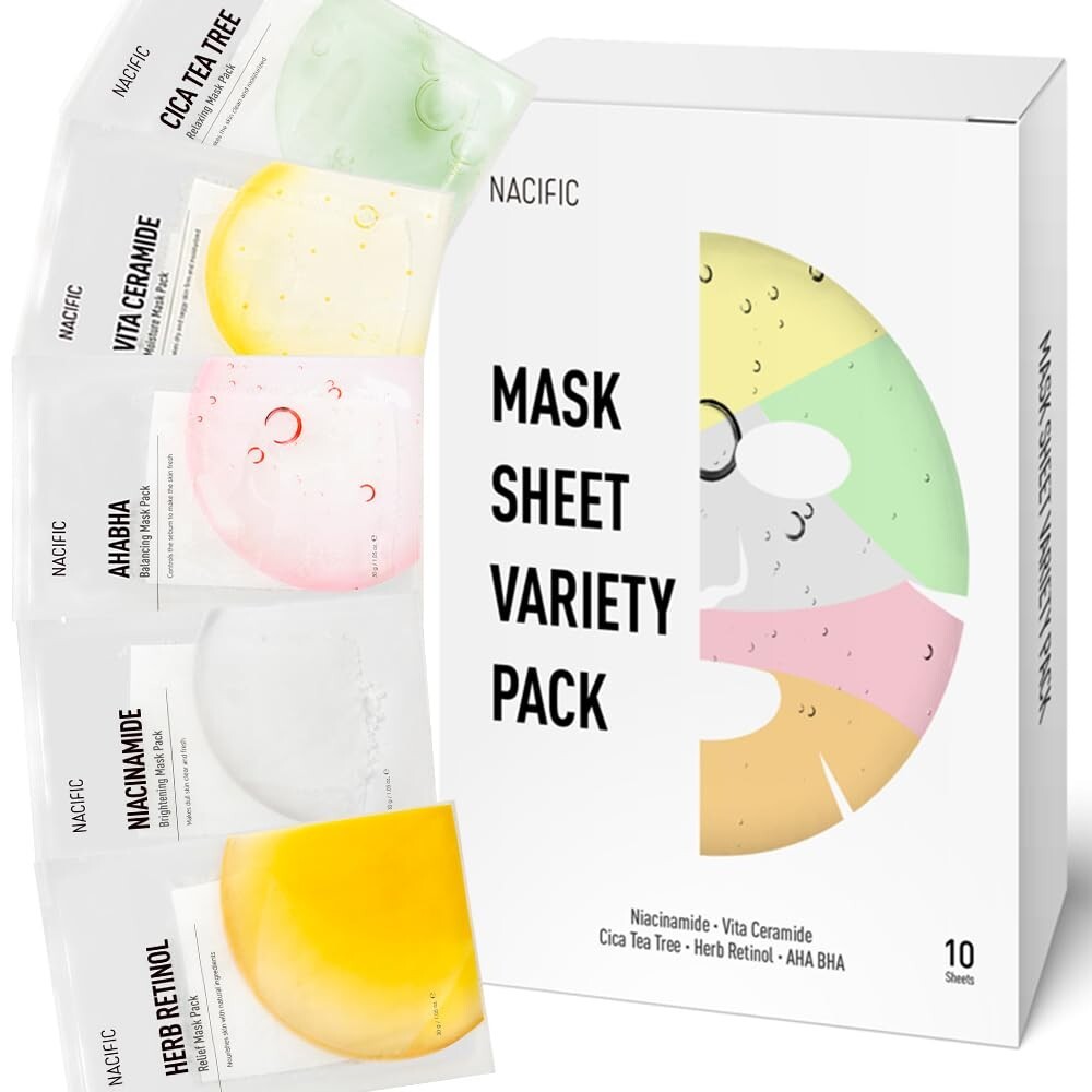 NACIFIC Premium Korean Skincare face Sheet Mask 10pcs