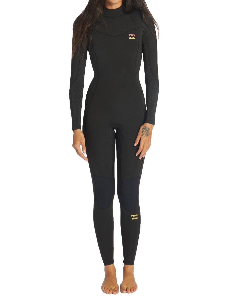 Billabong Synergy 3/2mm Back Zip Full Wetsuit Womens NEW Pick Size Black Leopard