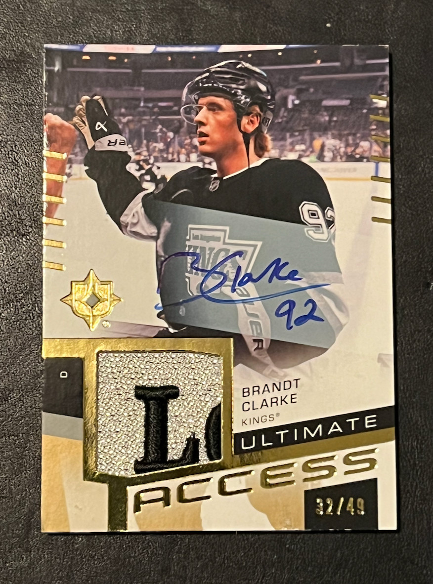 2025-26 Ultimate Collection Brandt Clarke Ultimate Access Patch Auto /49 2025-26 Ultimate Collection Brandt Clarke Ultimate Access Patch Auto /49