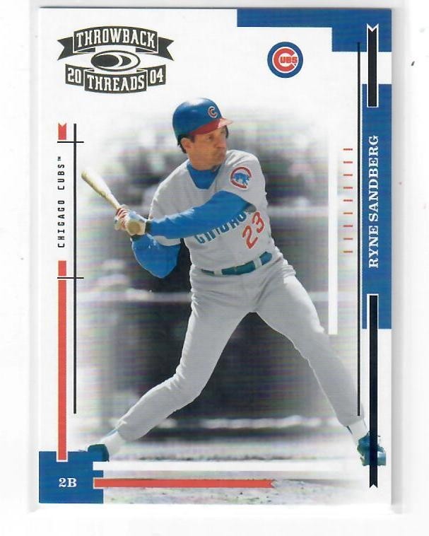 Ryne Sandberg #480/1000 2004 Donruss Throwback Threads Cubs Ryne Sandberg #480/1000 2004 Donruss Throwback Threads Cubs