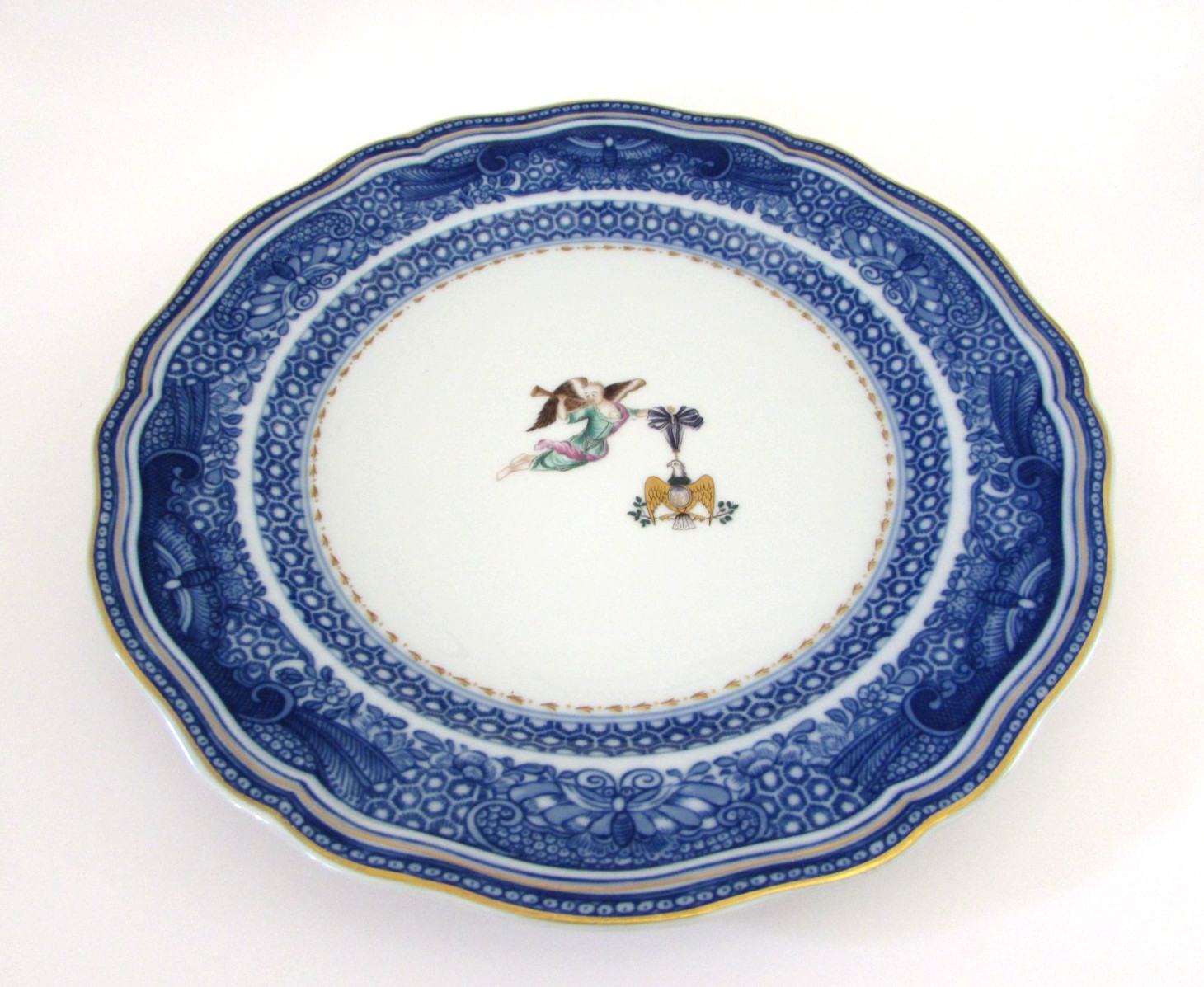Mottahedeh Society of Cincinnati Blue & White Plate Mottahedeh Society of Cincinnati Blue & White Plate