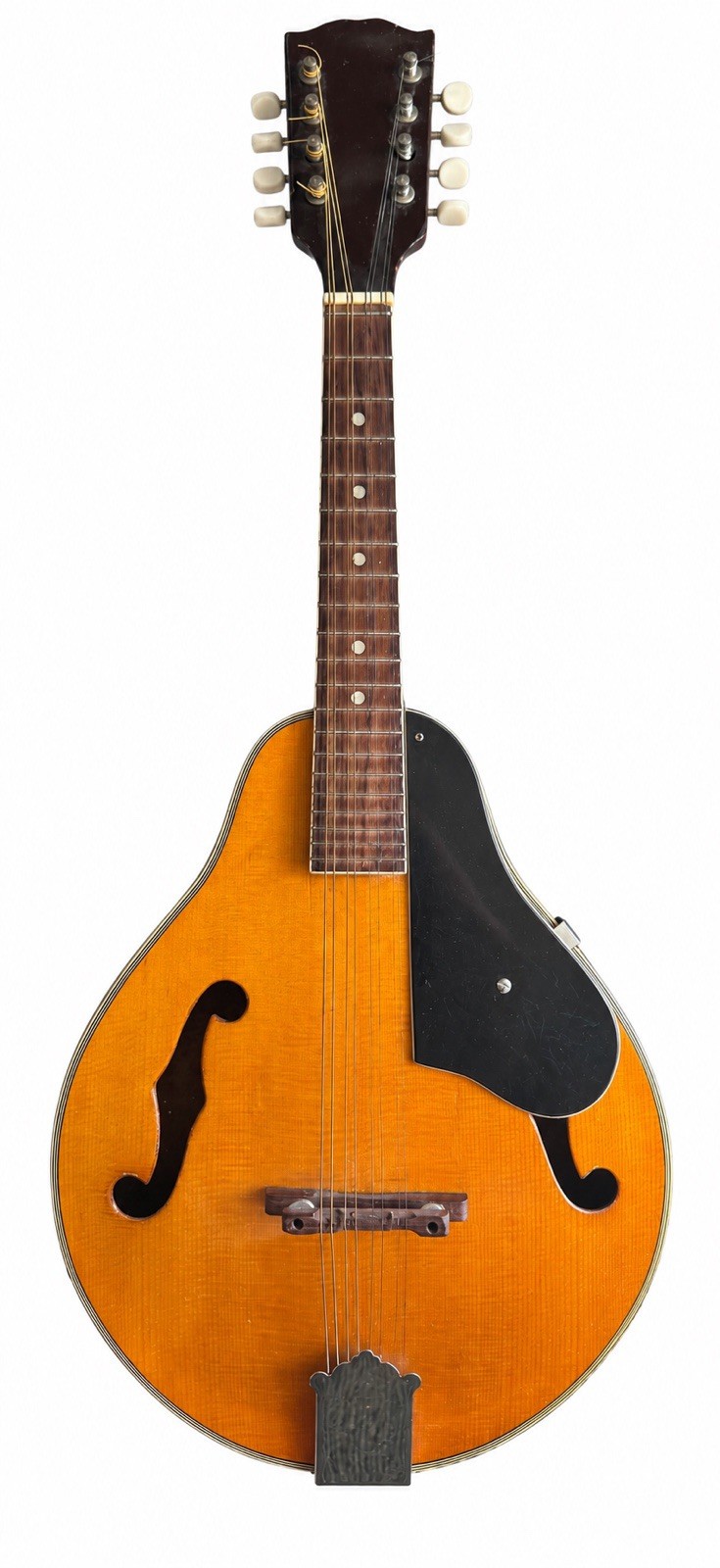 Vintage 1960s A-Style F-Hole Mandolin w/ Alligator Chipboard Case Unbranded