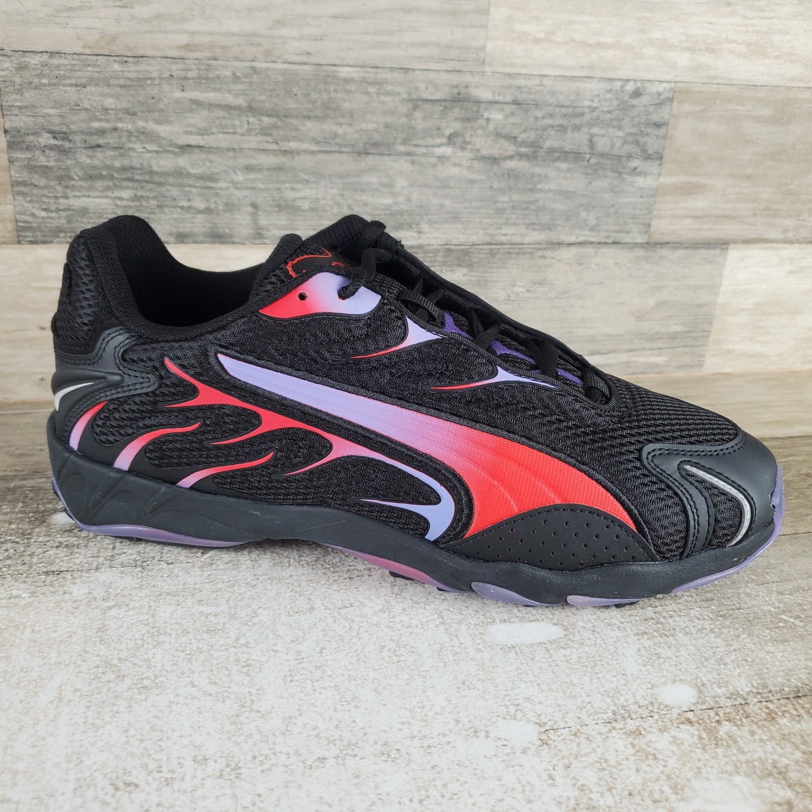 PUMA Inhale Mens Shoes Sz 9.5 Athletic Running Black Red Mesh Lace Up Sneakers PUMA Inhale Mens Shoes Sz 9.5 Athletic Running Black Red Mesh Lace Up Sneakers