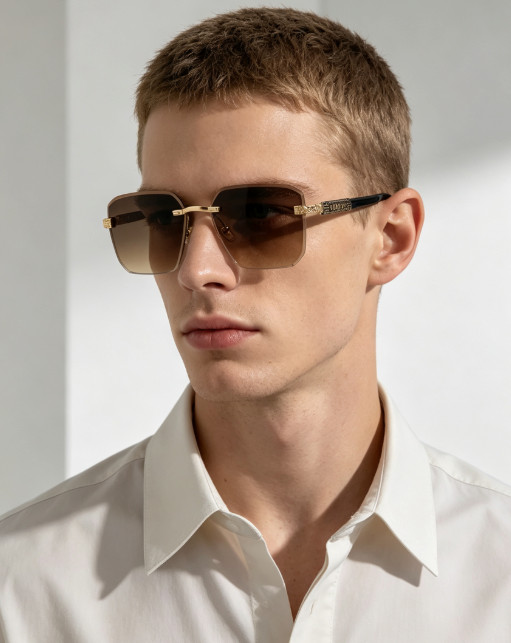 GIVENCHY Rimless Fashion Sunglasses, Model GV40091U, Size 55□17-140