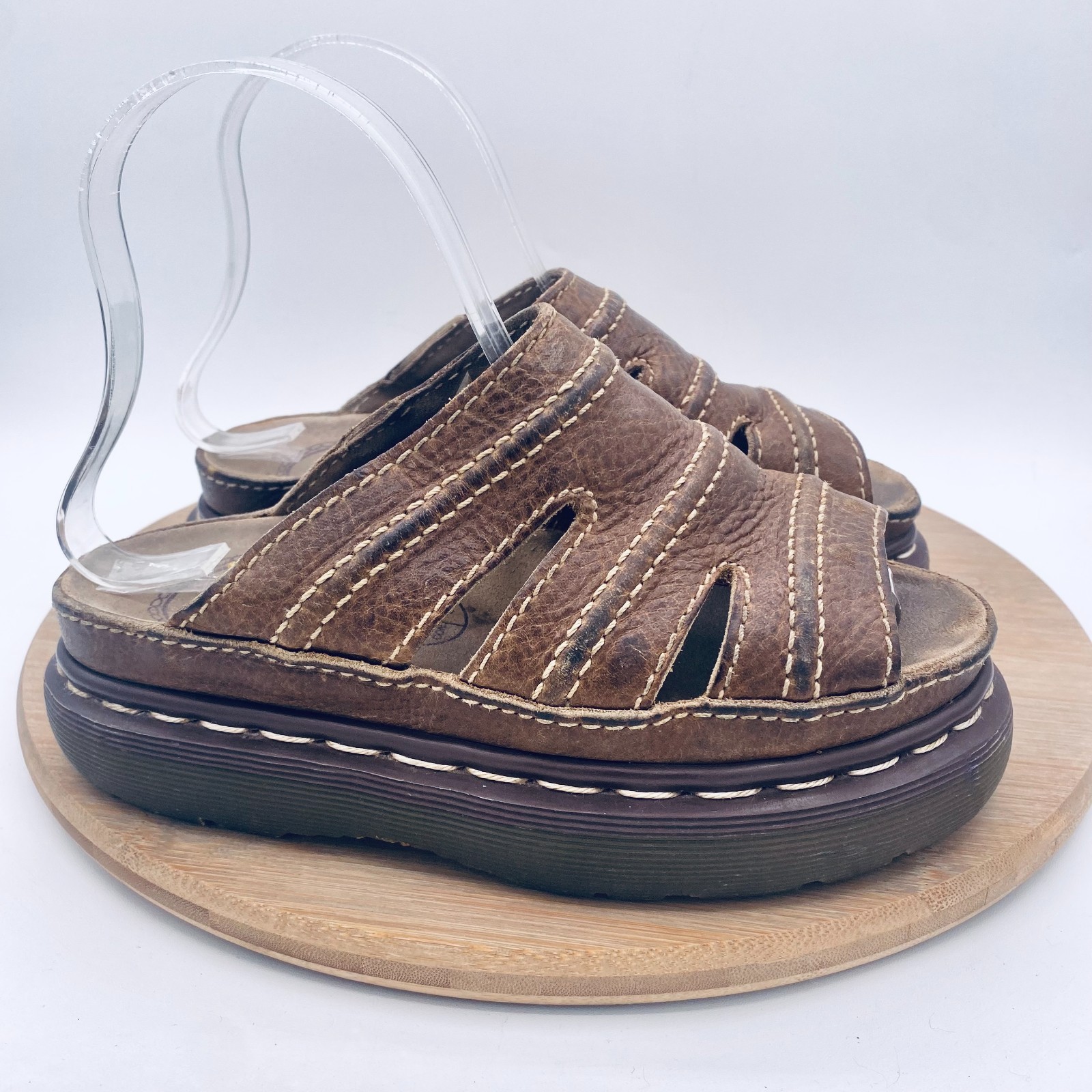 Vintage Dr Marten Sandals Womens 5 37 Brown Leather Chunky Platform England y2k Vintage Dr Marten Sandals Womens 5 37 Brown Leather Chunky Platform England y2k
