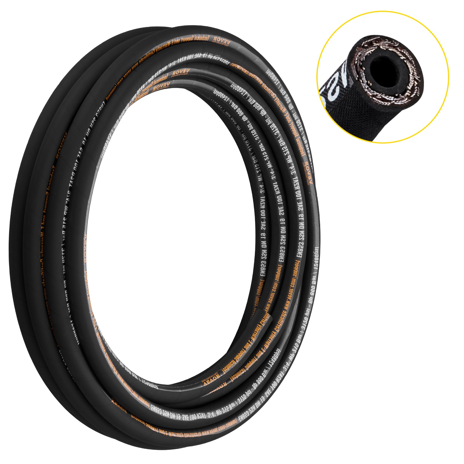 Hydraulic Hose Coiled Hydraulic Hose 50ft 3/4