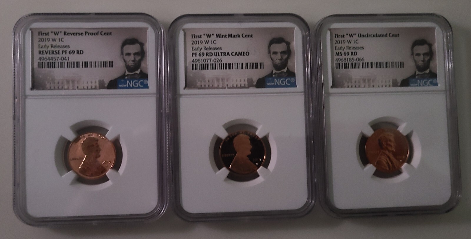 2019-W COMPLETE (3) Coin MATCHING SET WEST POINT LINCOLN CENT NGC Early Release