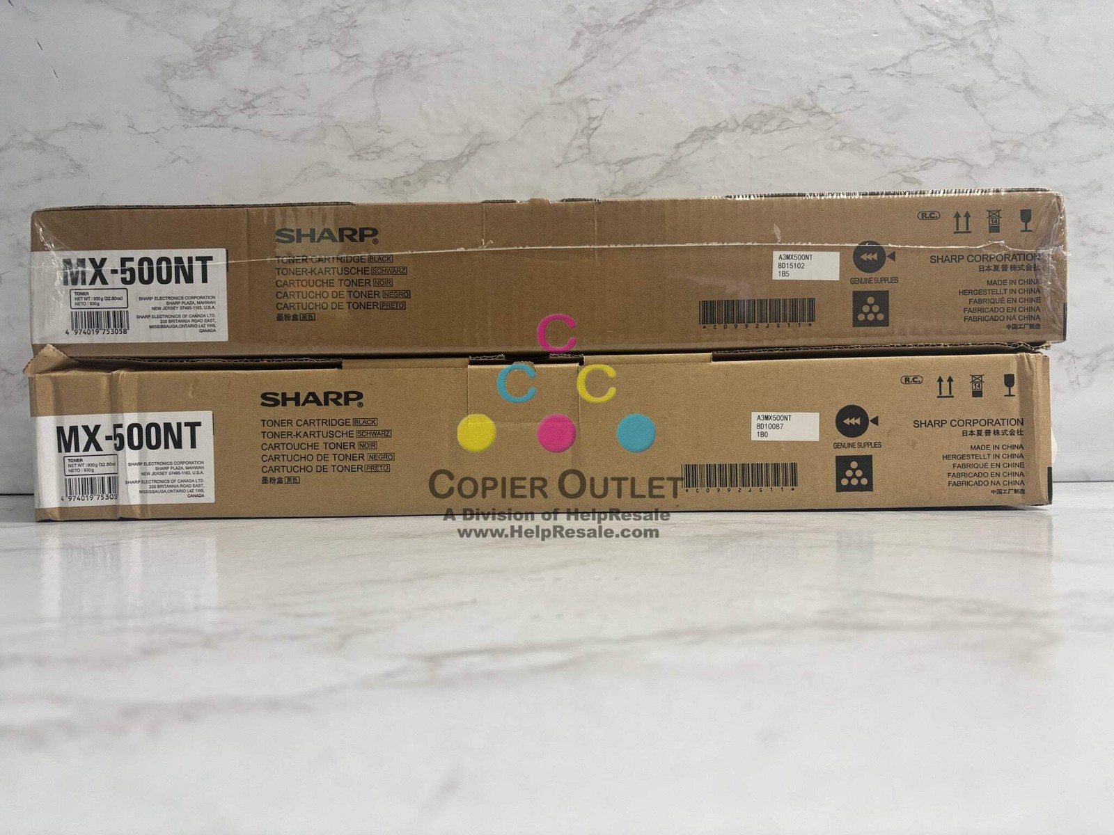2 New Genuine Sharp MX-M283N, MX-M363N, MX-M453N Black Toners MX-500NT