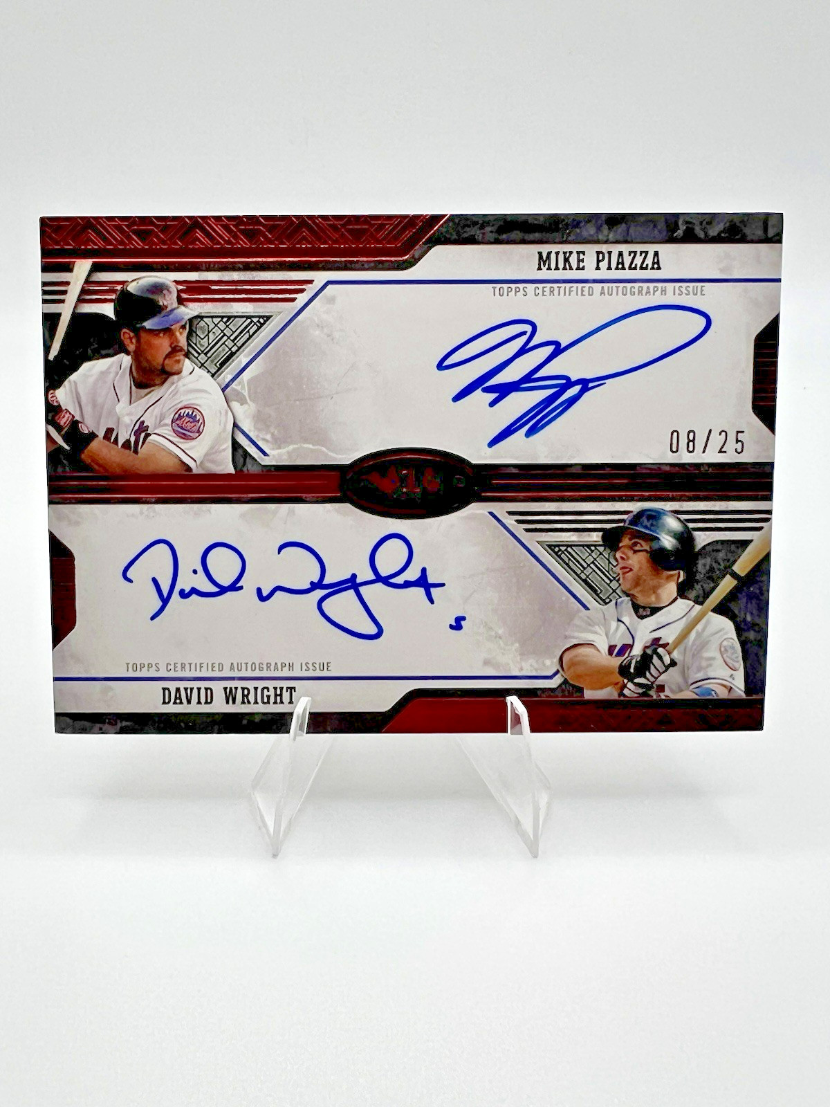 2025 Topps Tier One - Dual Autographs Mike Piazza, David Wright #DA-PW /25 (AU) 2025 Topps Tier One - Dual Autographs Mike Piazza, David Wright #DA-PW /25 (AU)