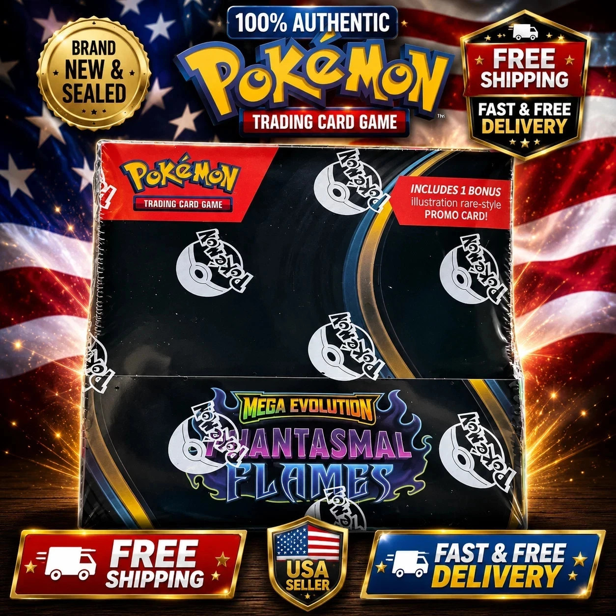 Pokemon Mega Evolution Phantasmal Flames Booster Box Factory Anime 360Pcs Pokemon Mega Evolution Phantasmal Flames Booster Box Factory Anime 360Pcs