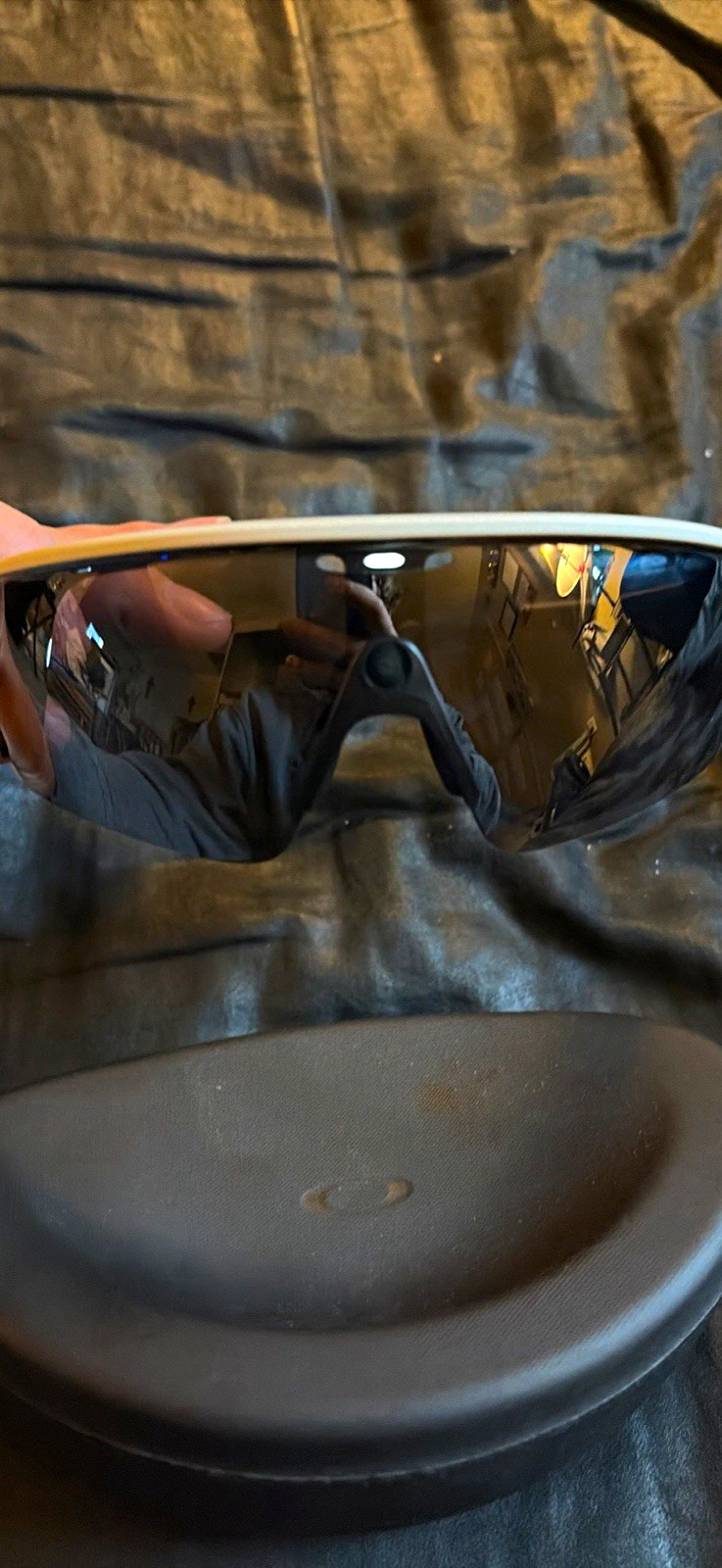 Oakley M2 Cycling Wrap Sunglasses Mirrored Gray Lens White Frame w/ Case Oakley M2 Cycling Wrap Sunglasses Mirrored Gray Lens White Frame w/ Case