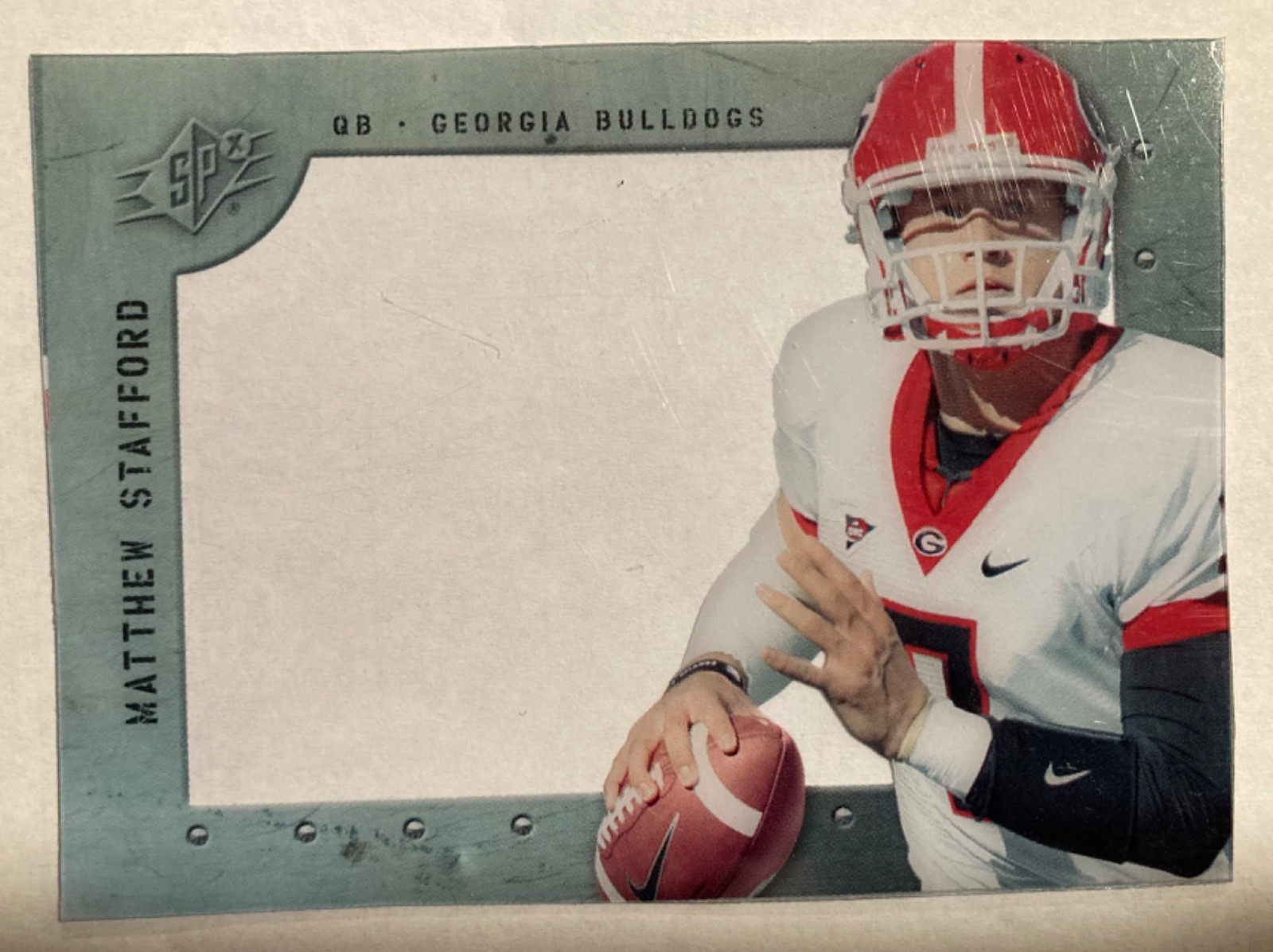 2009 SPx Silver Press Proof Template Matthew Stafford Georgia Bulldogs Rare 🔥 2009 SPx Silver Press Proof Template Matthew Stafford Georgia Bulldogs Rare 🔥