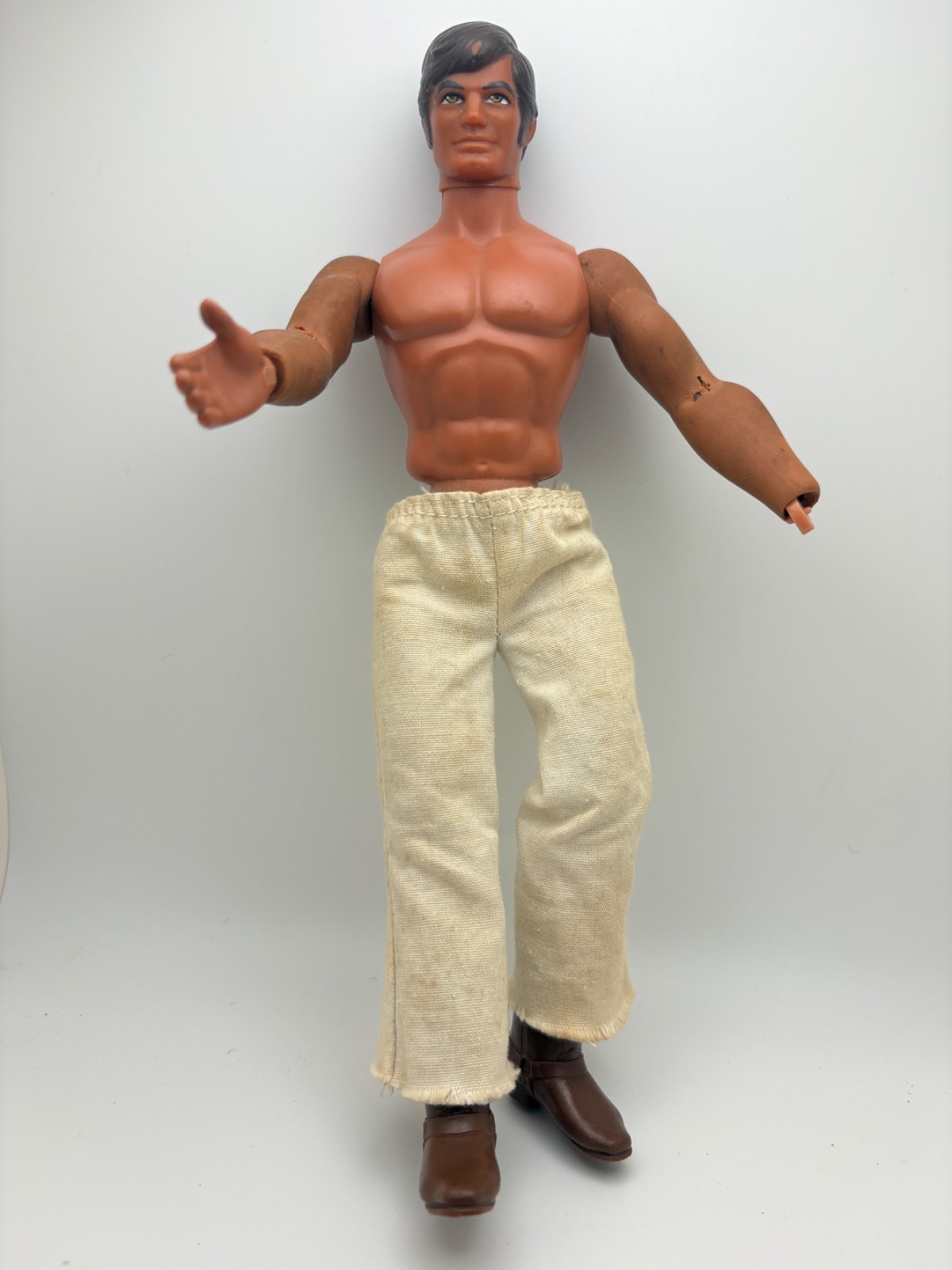 Vintage 1971 Mattel Big Jim Action Figure Karate Chop Torso Pants Boots Repair P
