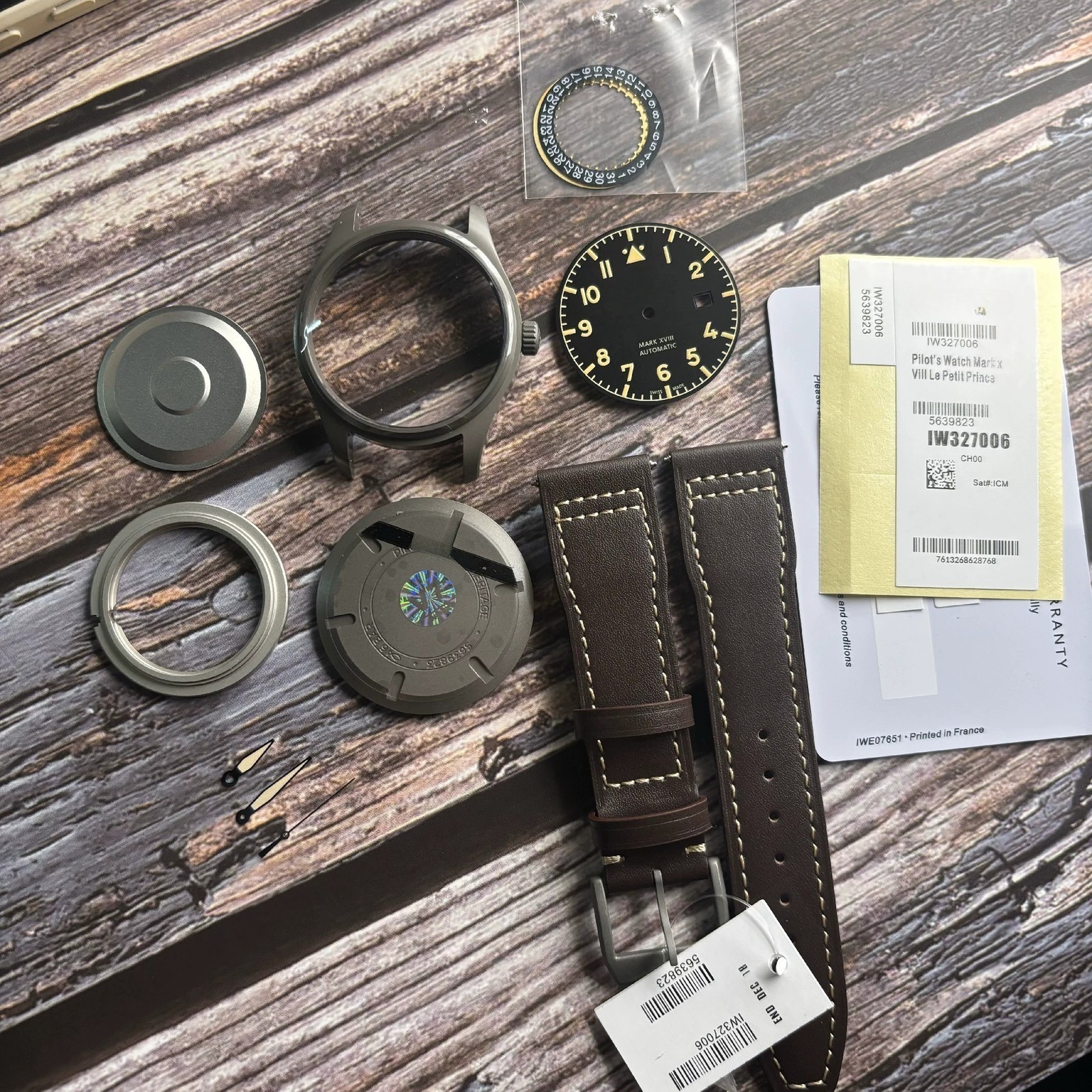 40mm Titanium Watch Case With Band Kit for IWC Pilot’s Watch Mark XVIII 2892