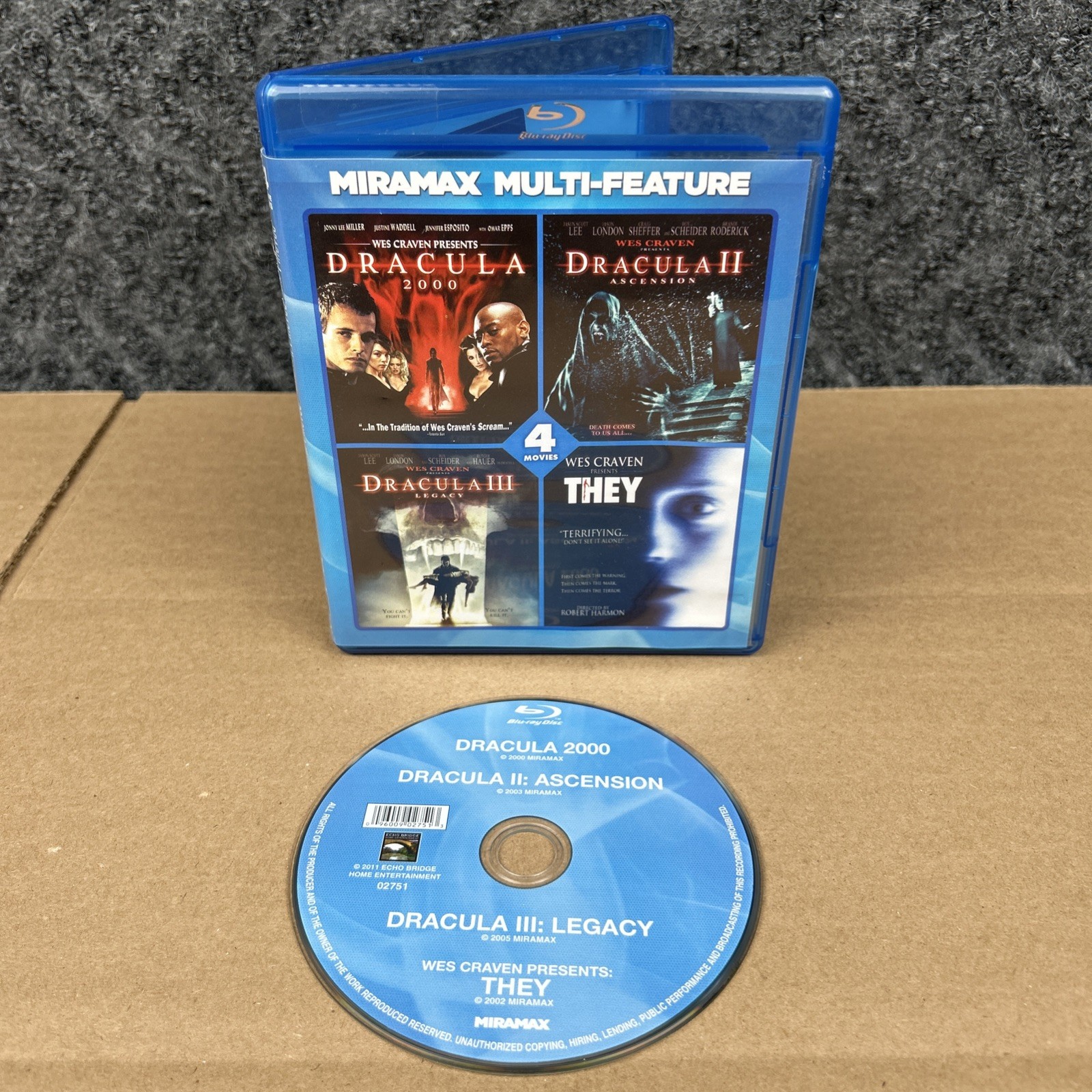 The Wes Craven Collection: Dracula 2000 /Dracula II Dracula III THEY(Blu-ray)