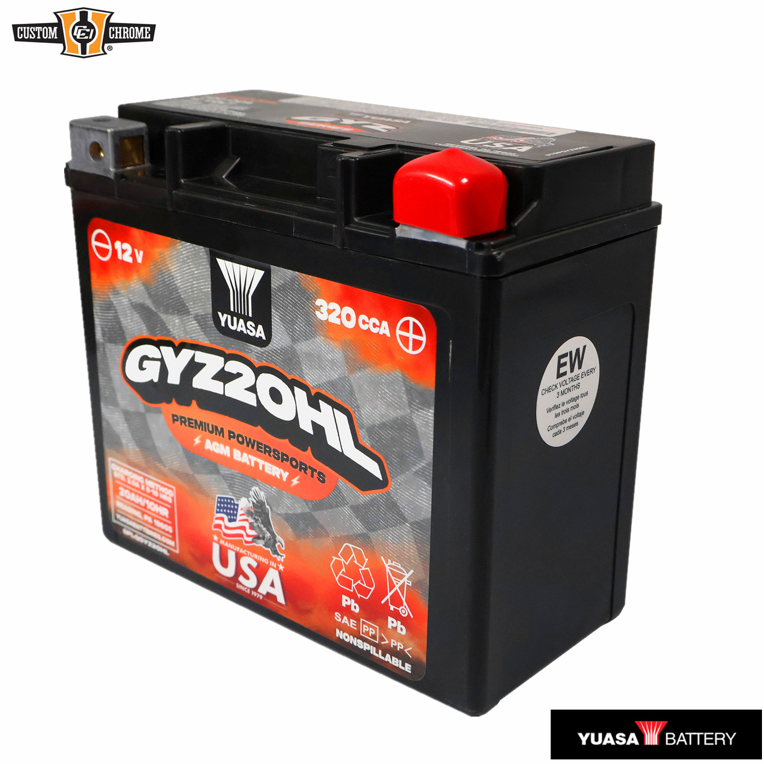 Yuasa AGM Battery GYZ20HL Sealed Factory Activated Fit For Harley Softail Yamaha
