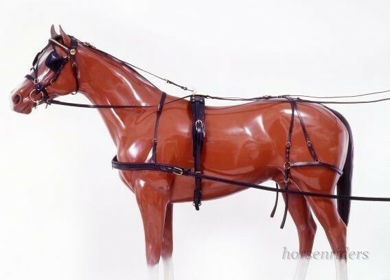 Horse Driving Harness - Tracker - Black Leather - Horse Size