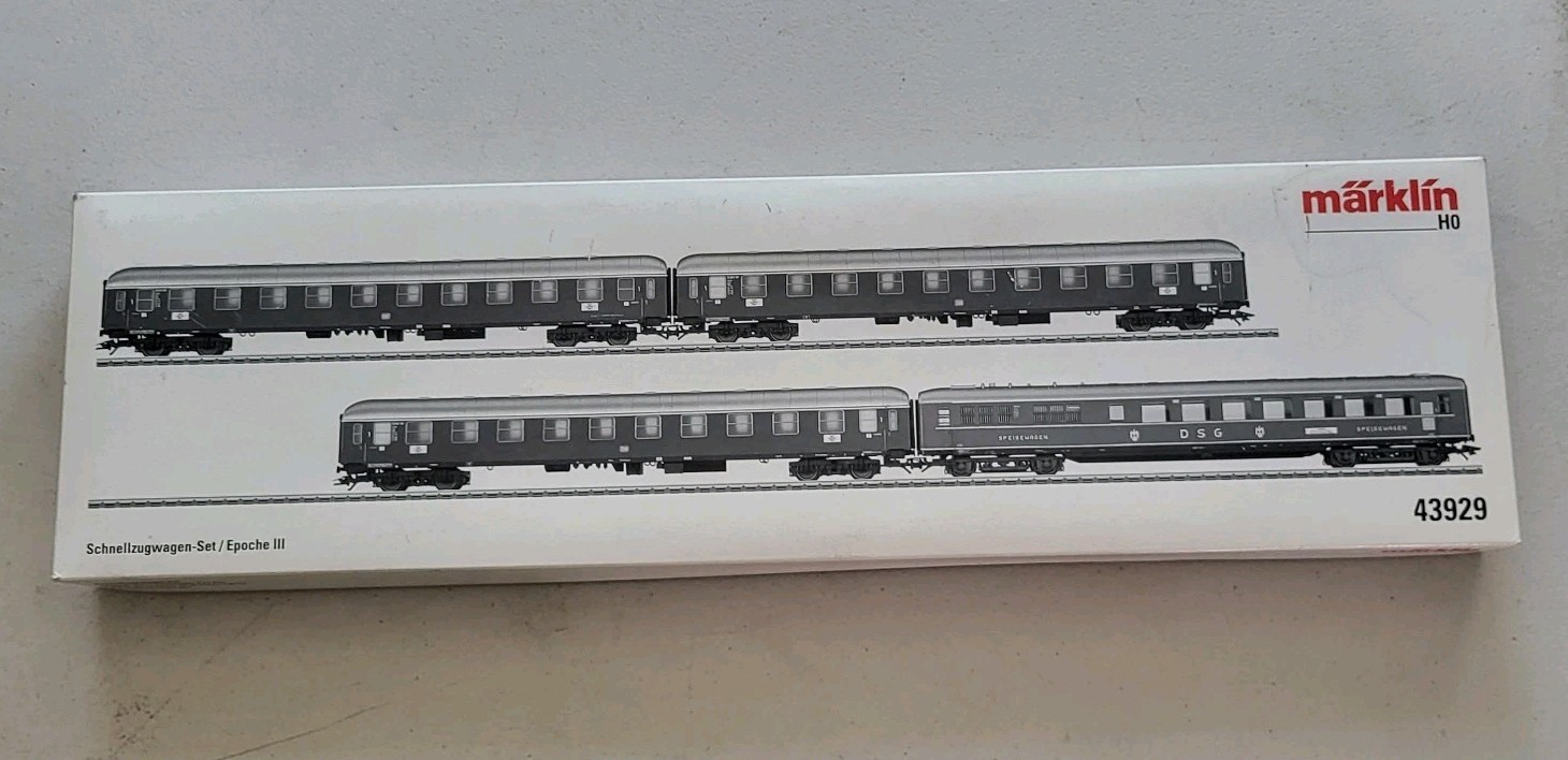 Märklin H0 AC 43929 Schnellzugwagen-Set Epoche III DB NEM KKK NEUW+OVP#EN138-5