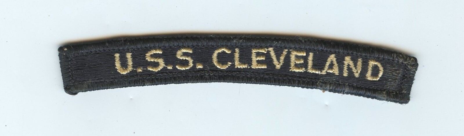 U.S.S. CLEVELAND - Rocker Tab Strip Arc or Shoulder Patch uss US Navy