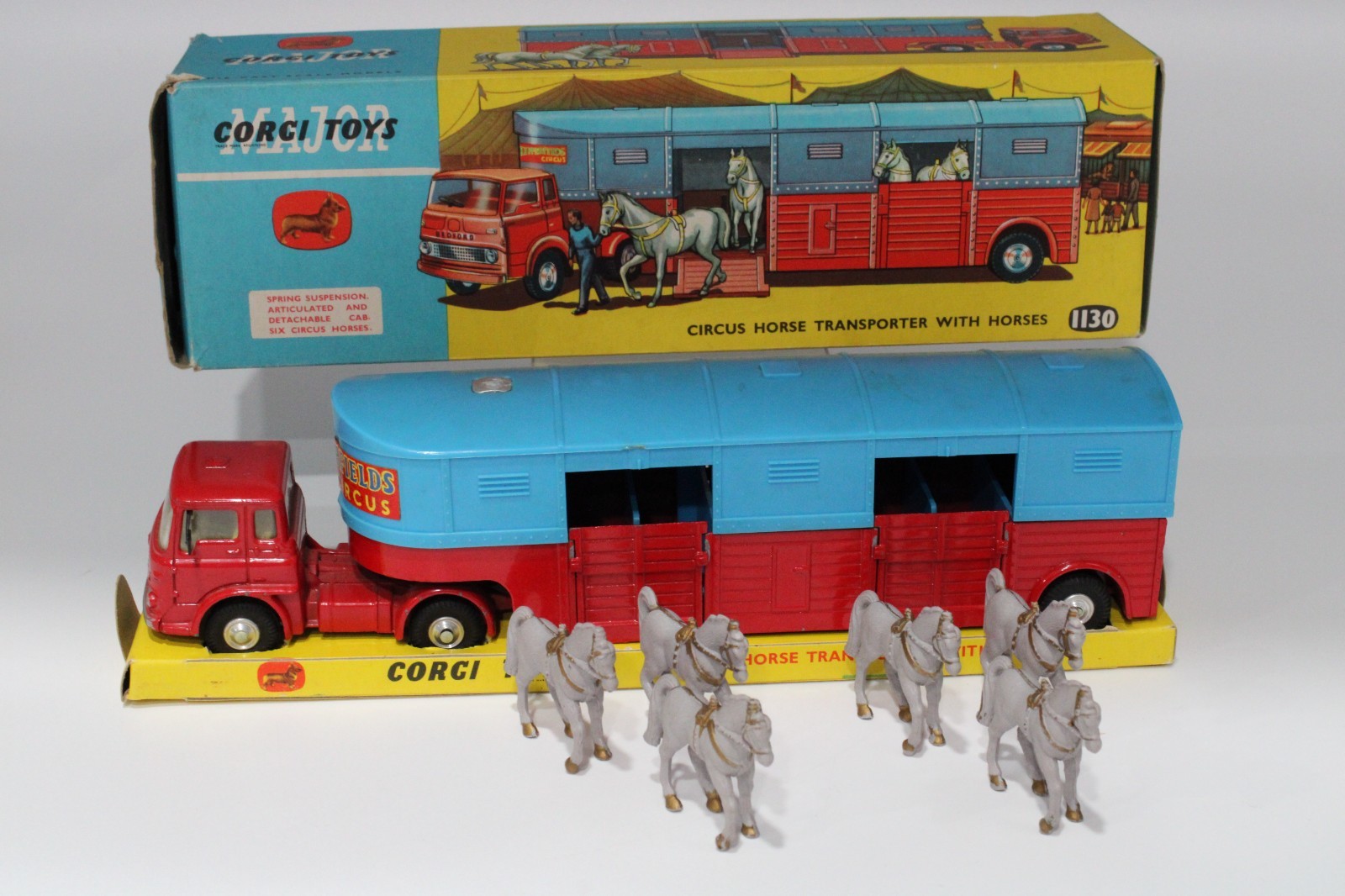 VTG Corgi Major Toys No. 1130 Chipperfield\'s Circus Horse Transporter Original VTG Corgi Major Toys No. 1130 Chipperfield\'s Circus Horse Transporter Original