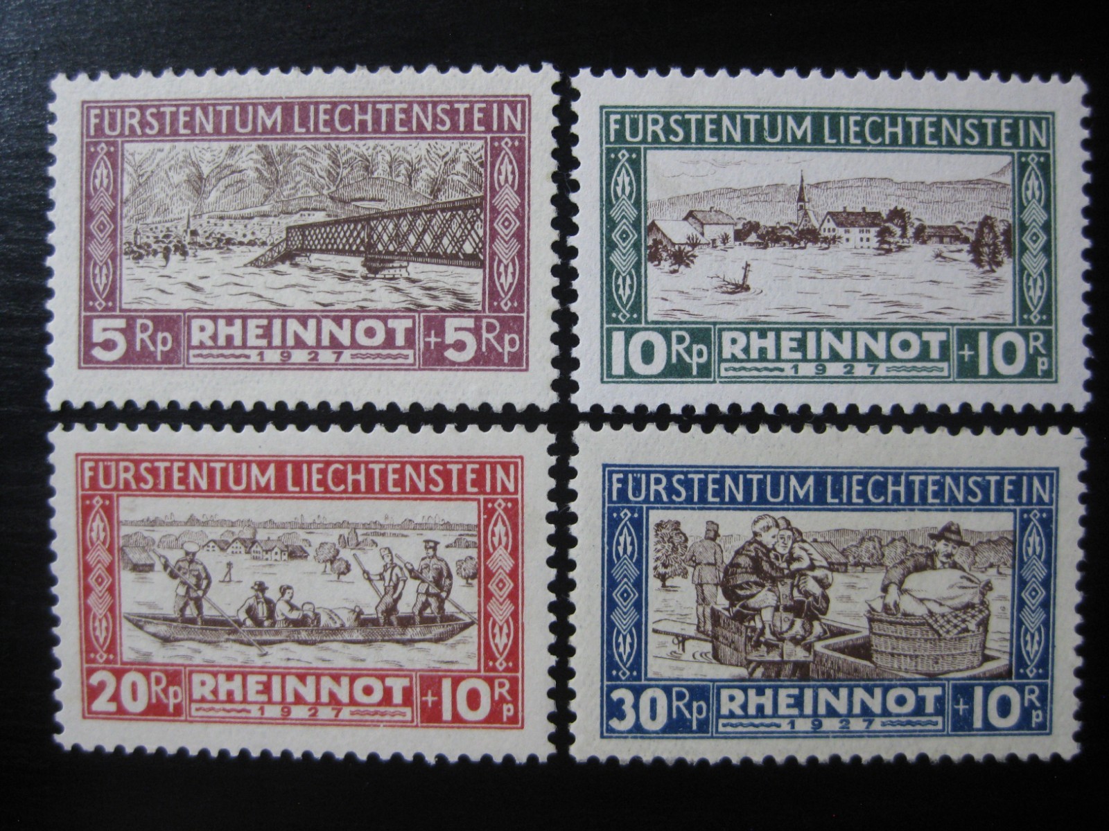 LIECHTENSTEIN Sc. #B7-B10 scarce mint part MNH stamp set CV $190.00