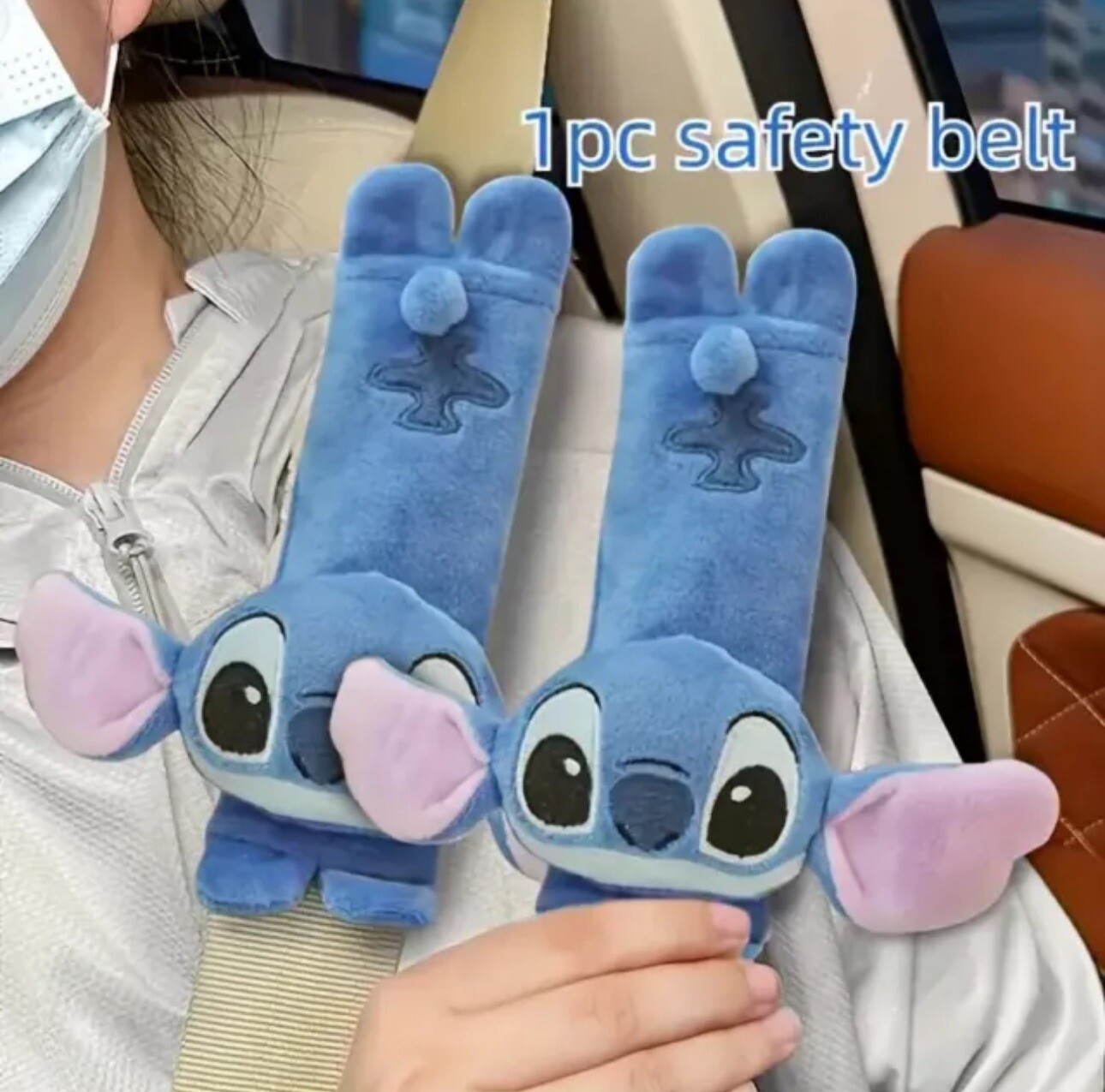 NEW 2-Pack  Lilo & Stitch Car Seat Belt Cover Shoulder Pad Accessorie Xmas gift