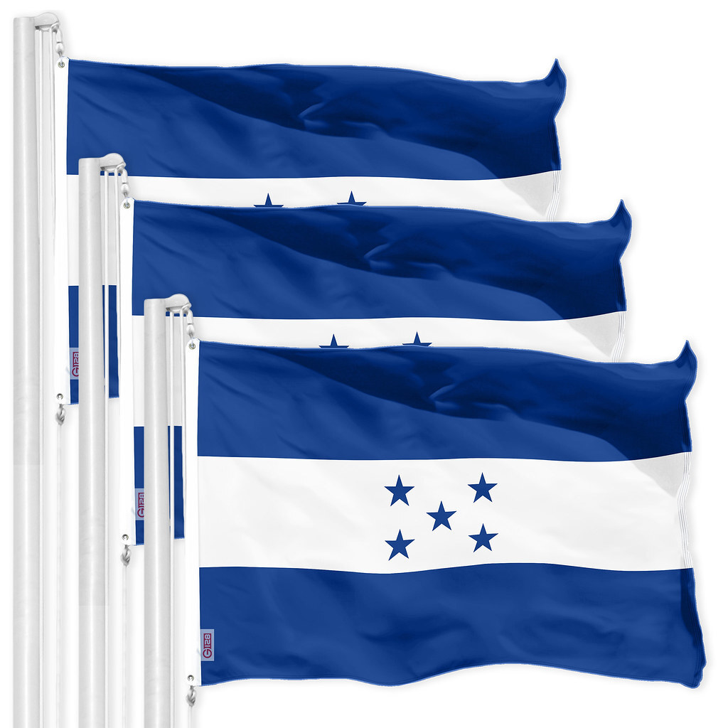 NEW G128 Honduras Flag 3-Pack 3x5 FT, Honduran Printed 150D Polyester