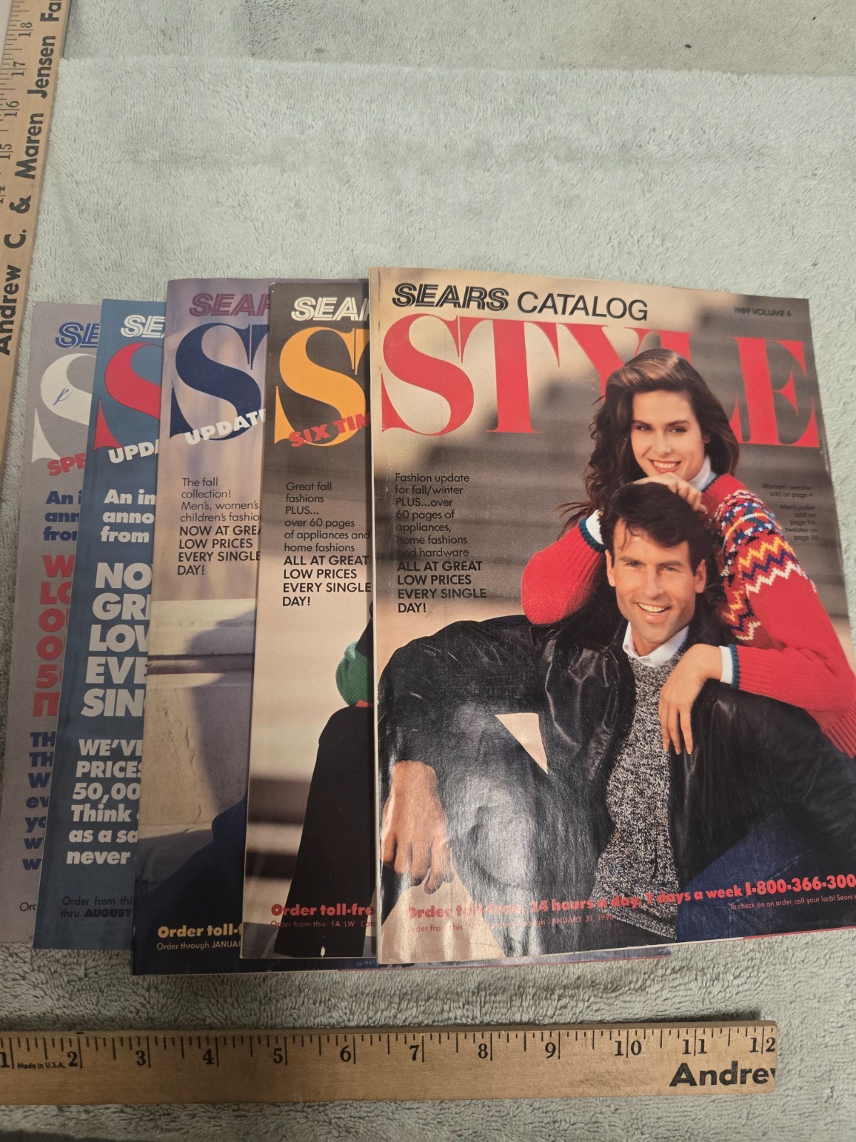 lot of 5, sears style catalog, 1989