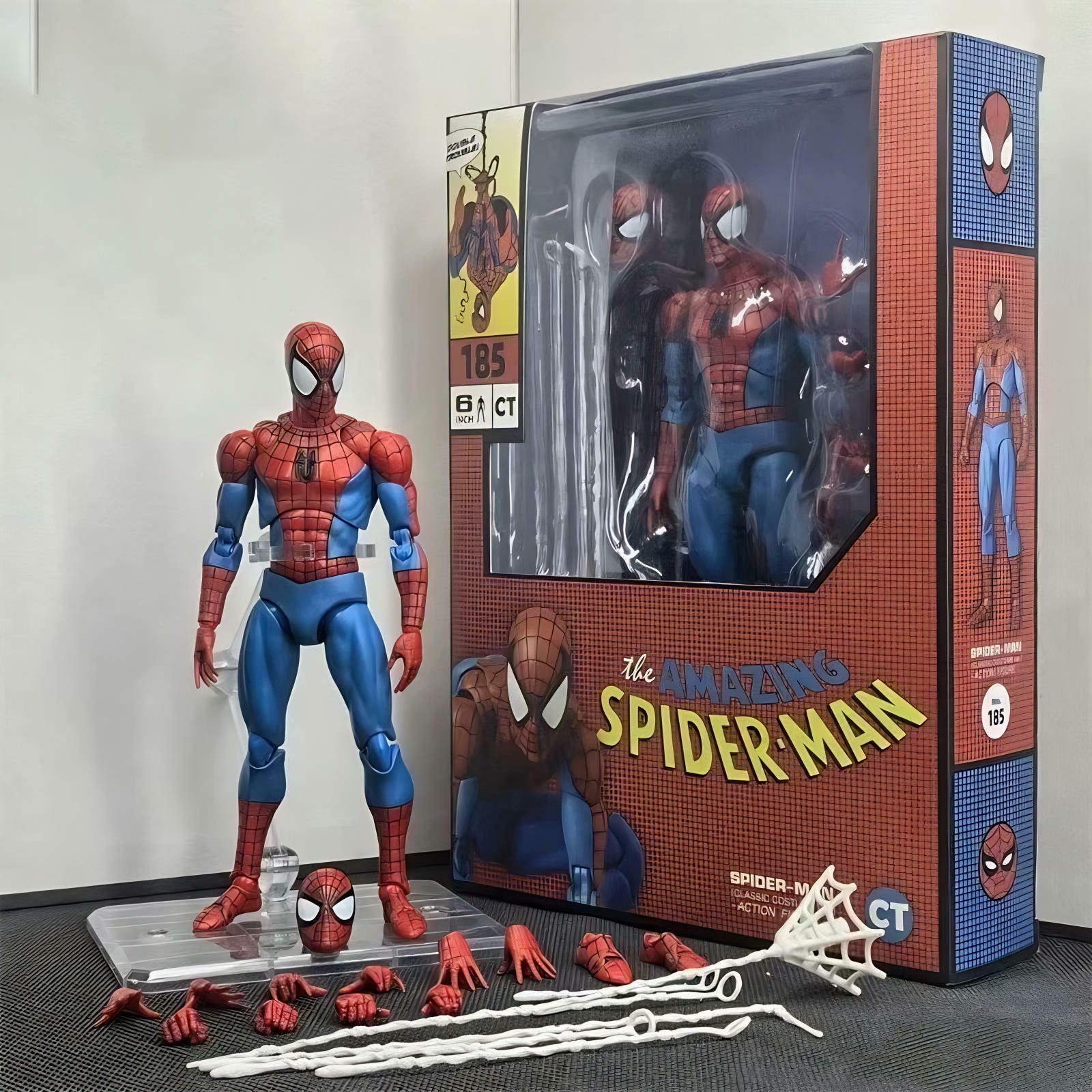 CT Toys Spider-Man Classic Costume Spiderman 6 inch Action Figure Toy #185