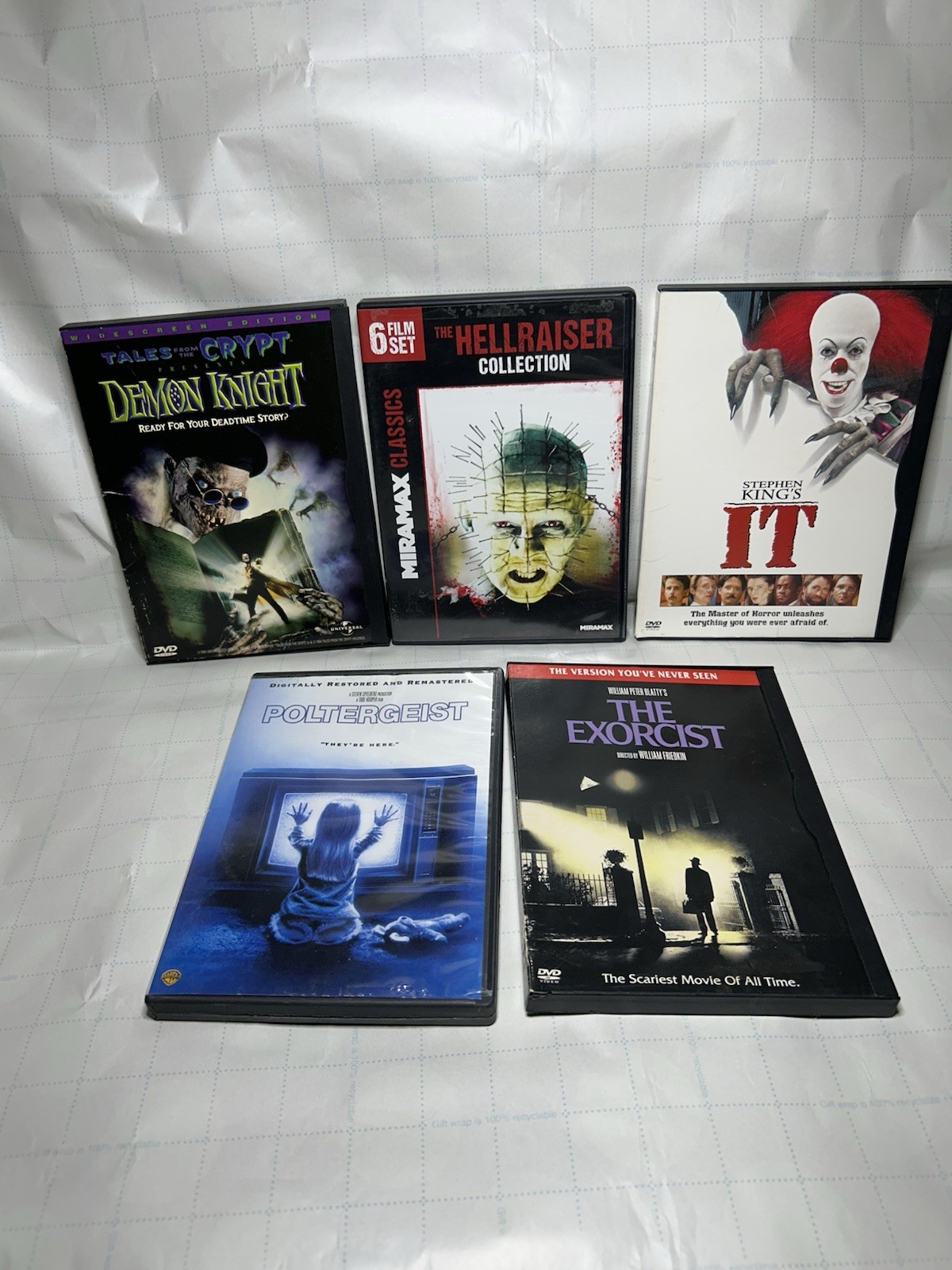 Horror Dvd Lot Demon Knight IT The Exorcist Poltergeist Hellraiser Collection Horror Dvd Lot Demon Knight IT The Exorcist Poltergeist Hellraiser Collection