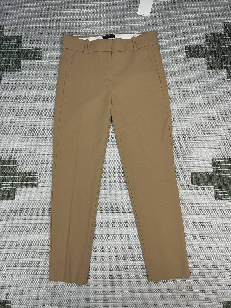 J Crew 365 Cameron Slim Crop Pants Womens 2 Brown Stretch Flat Front Formal New