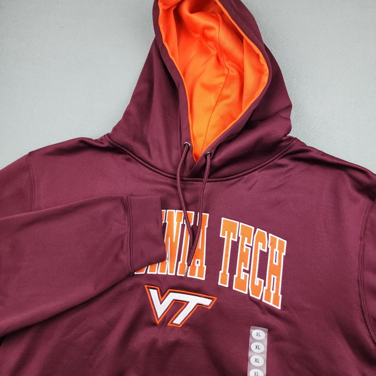 Virginia Tech Hokies Hoodie Mens XL Red NCAA Colosseum Fleece Pullover NWT